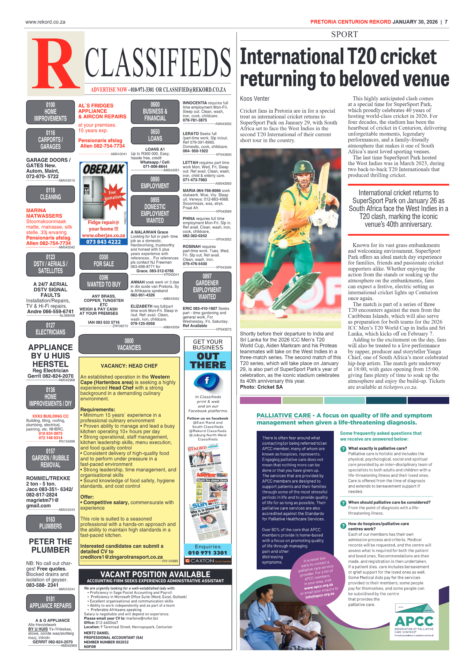 Rekord Centurion 30 January 2026 page 9