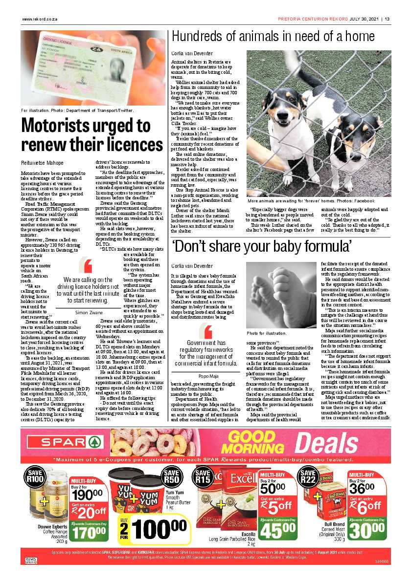 Rekord Centurion 30 July 2021 page 13