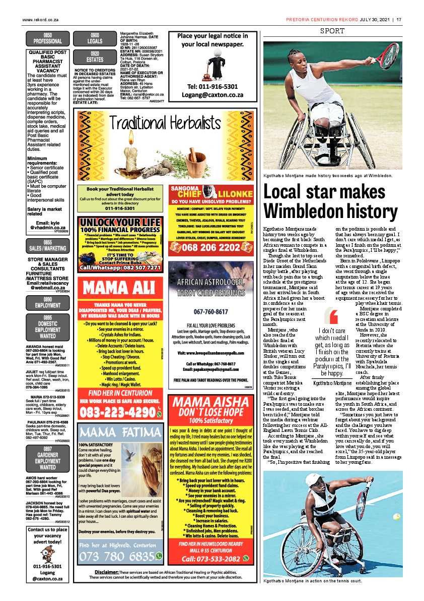 Rekord Centurion 30 July 2021 page 17