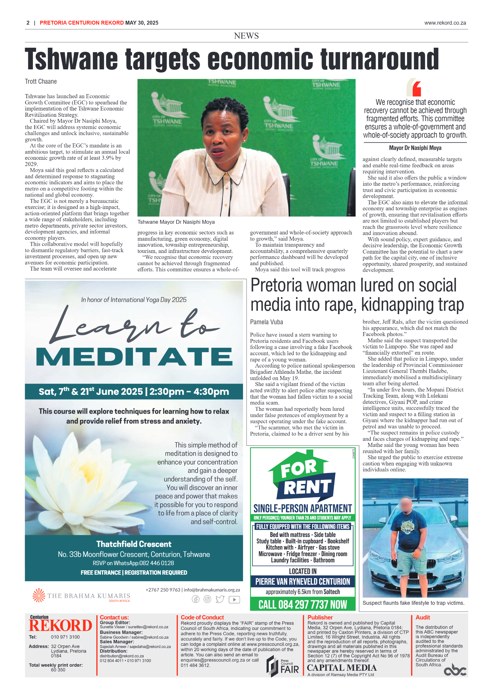 Rekord Centurion 30 May 2025 page 2