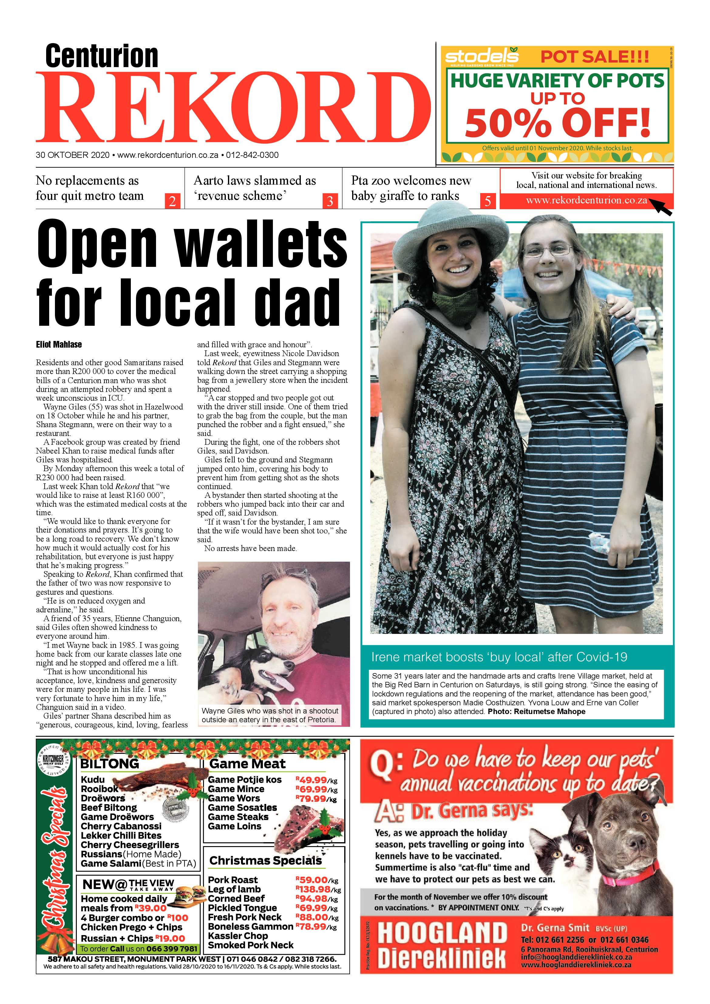 Rekord Centurion 30 October 2020 page 1