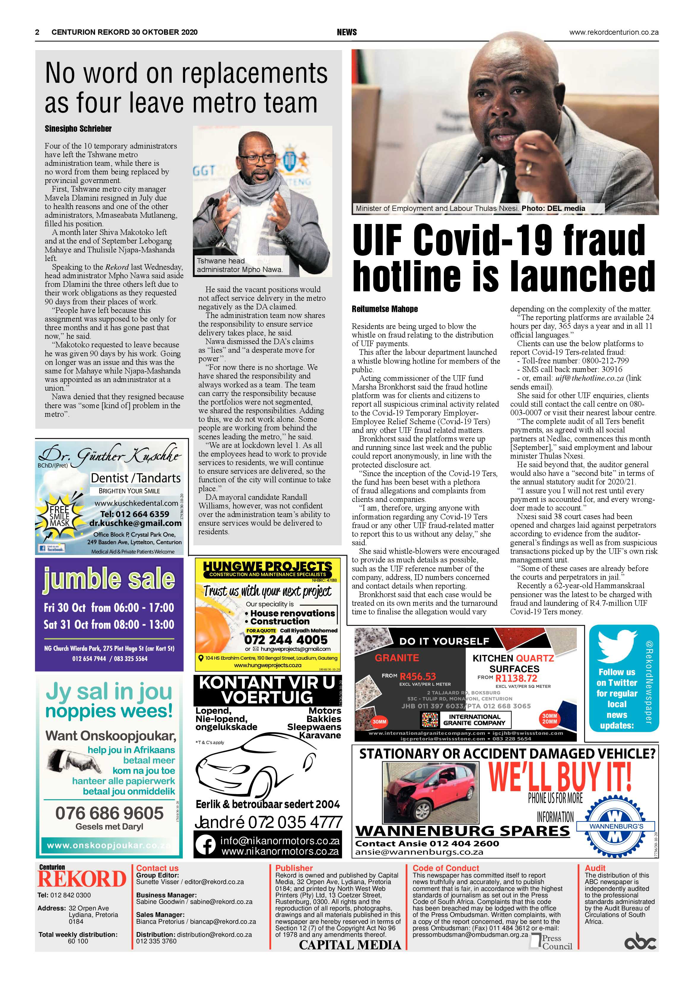 Rekord Centurion 30 October 2020 page 2
