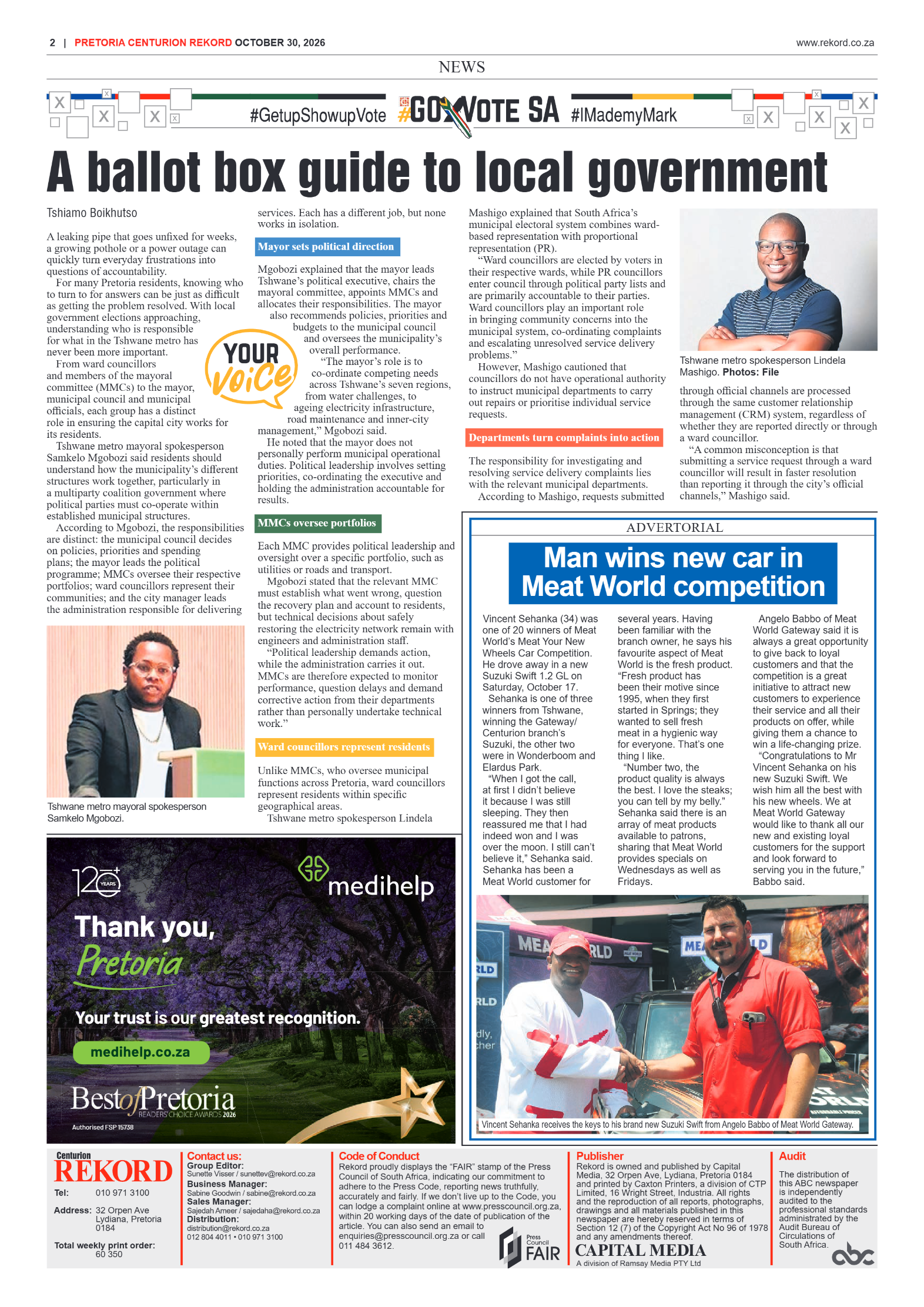 Rekord Centurion – 30 October 2026 page 2