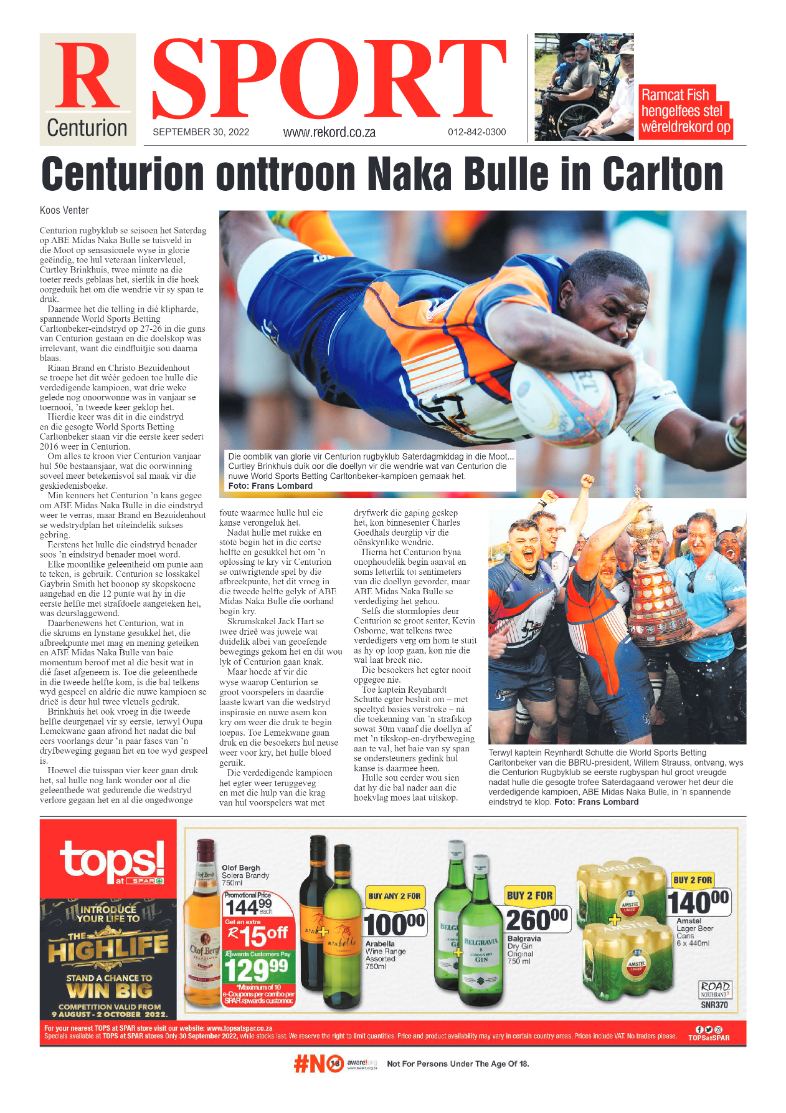 Rekord Centurion 30 September 2022 page 12