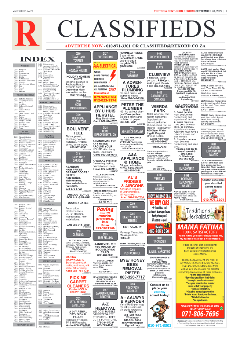 Rekord Centurion 30 September 2022 page 9