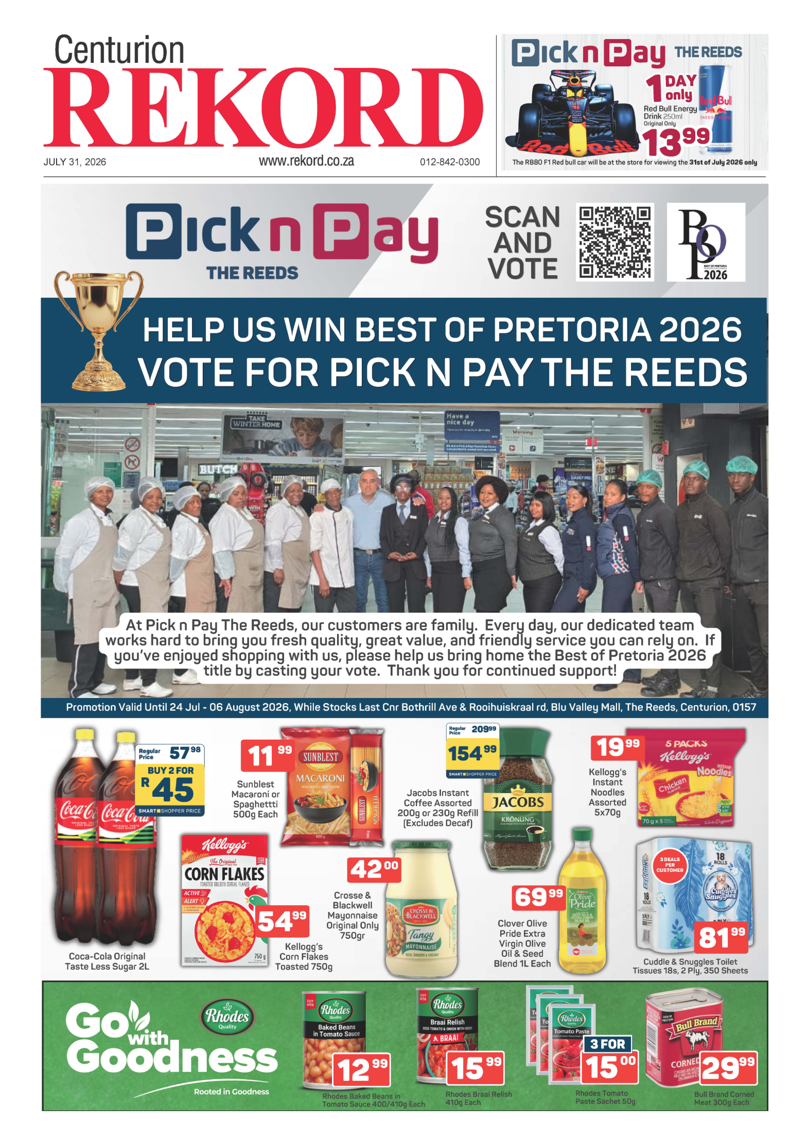 Rekord Centurion 31 July 2026 page 1