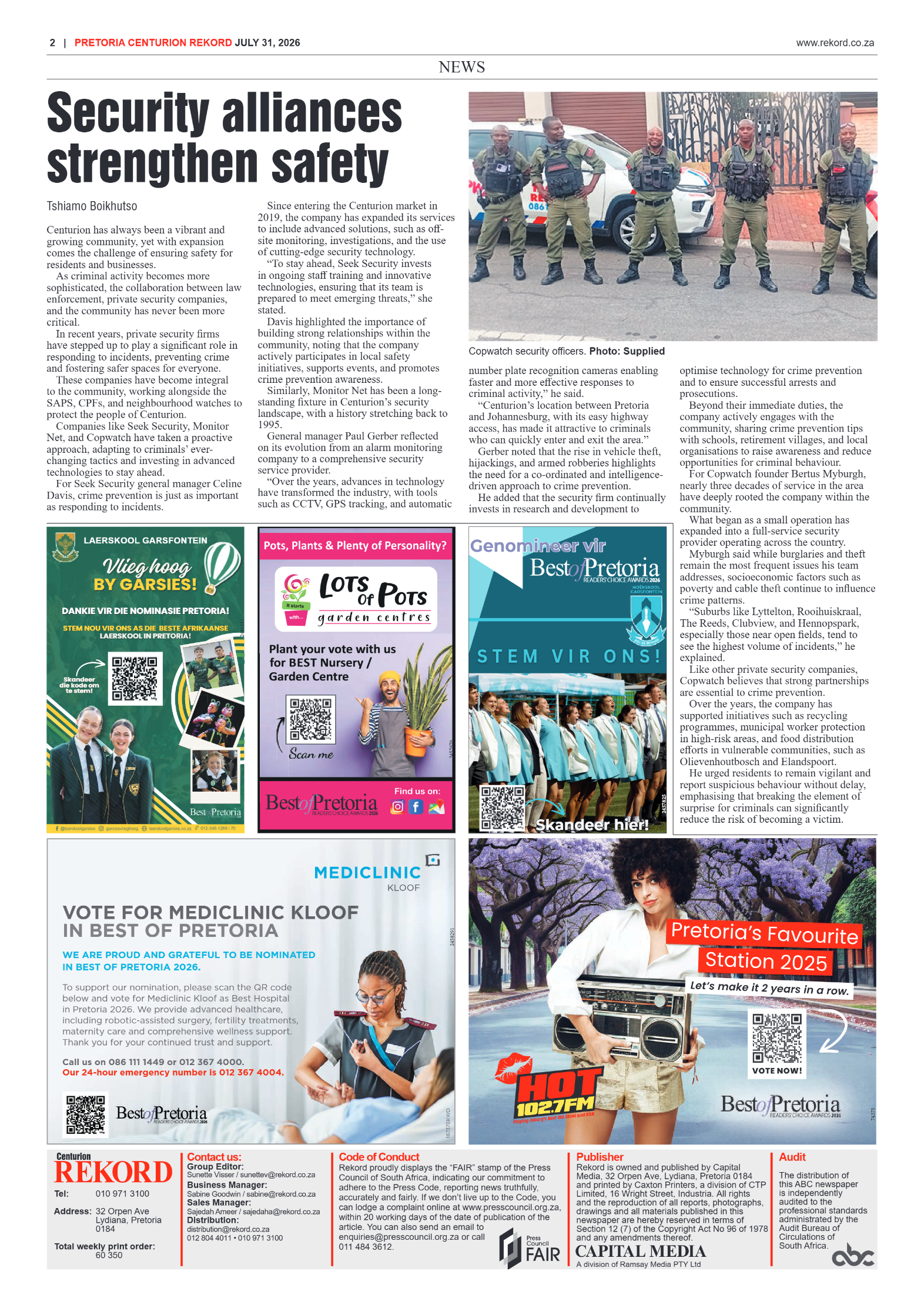 Rekord Centurion 31 July 2026 page 4