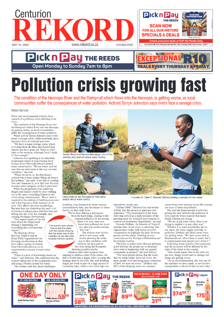 Rekord Centurion 31 May 2024 page 1