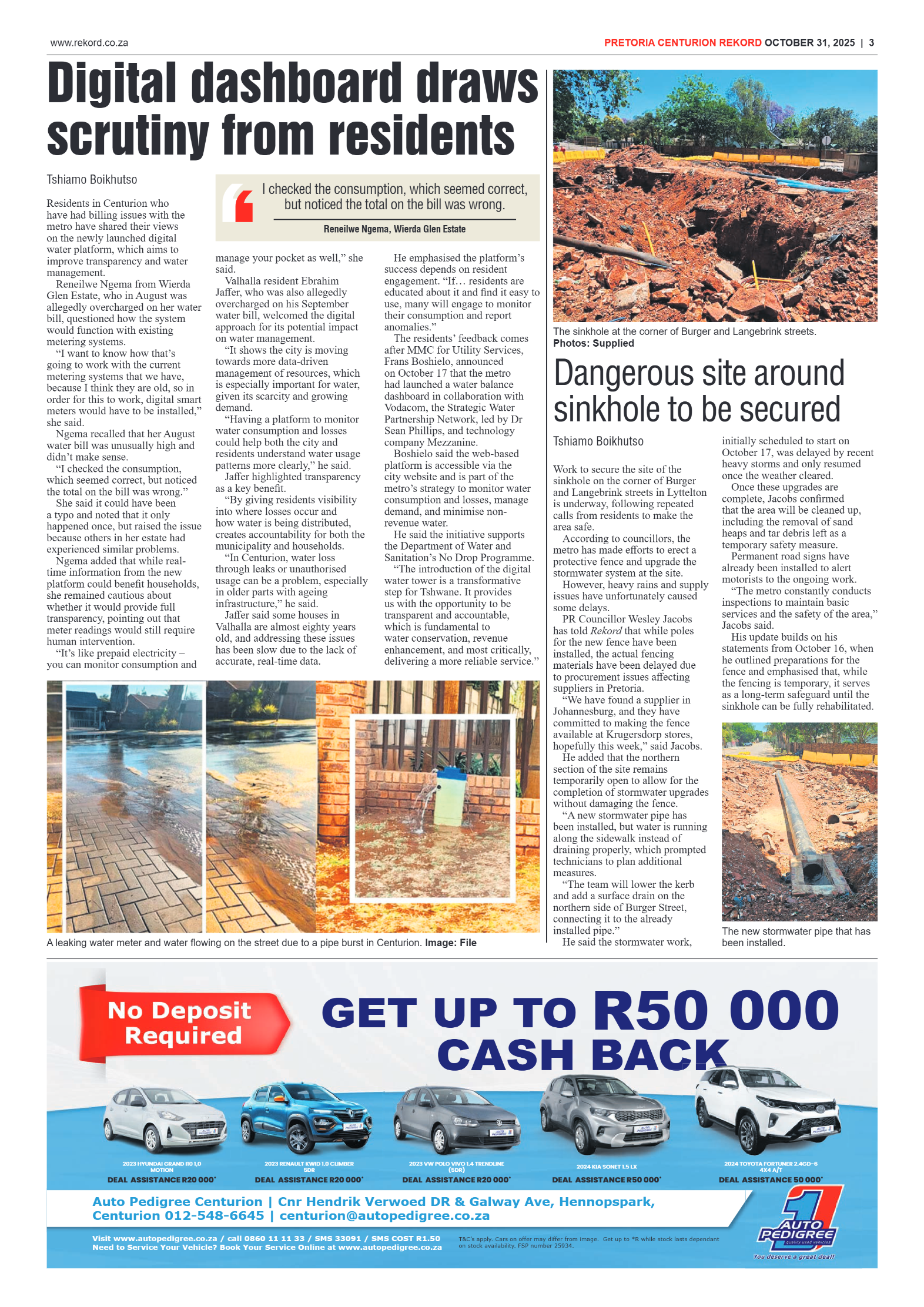 Rekord Centurion 31 October 2025 page 3