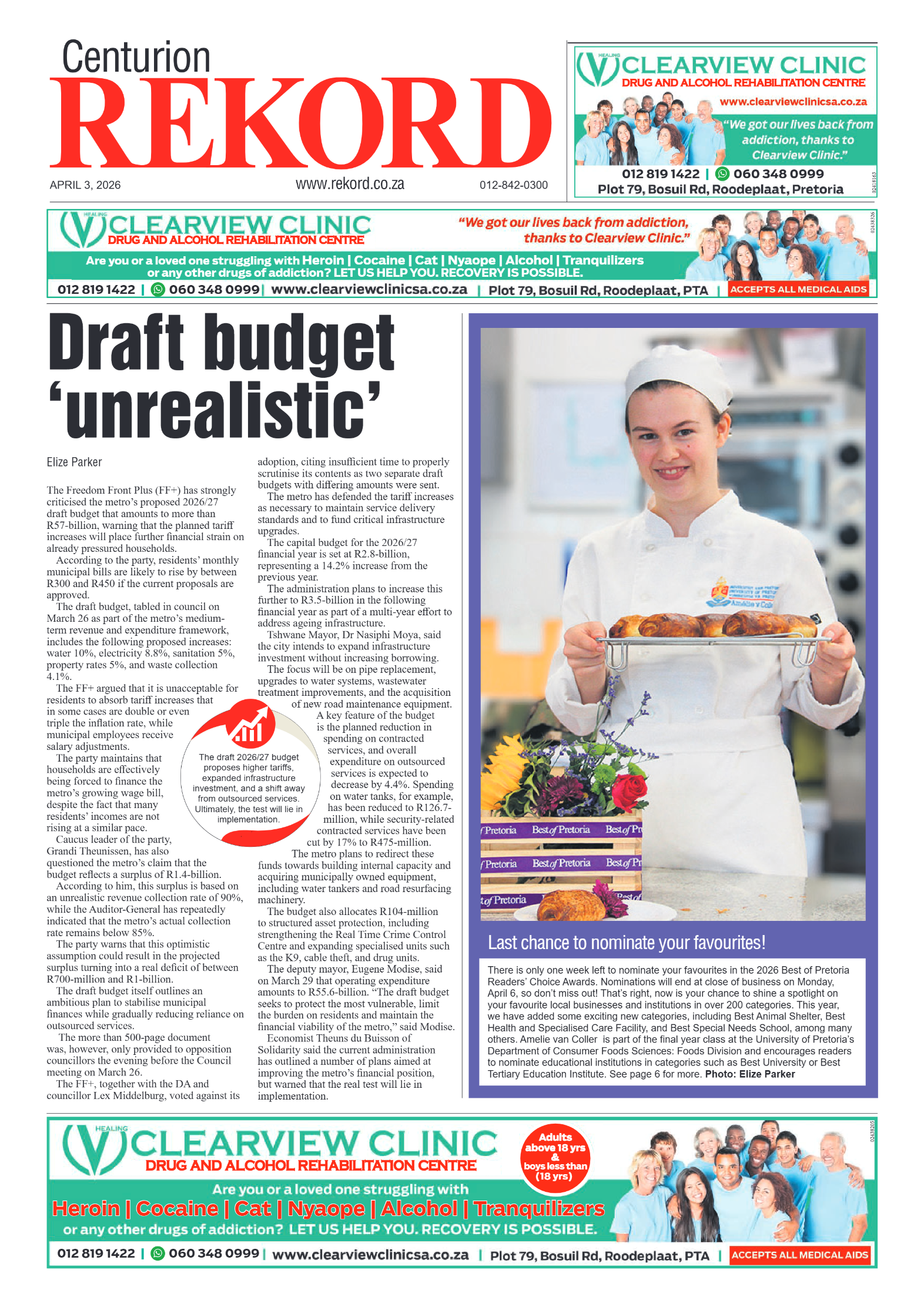 Rekord Centurion 3 April 2026 page 1