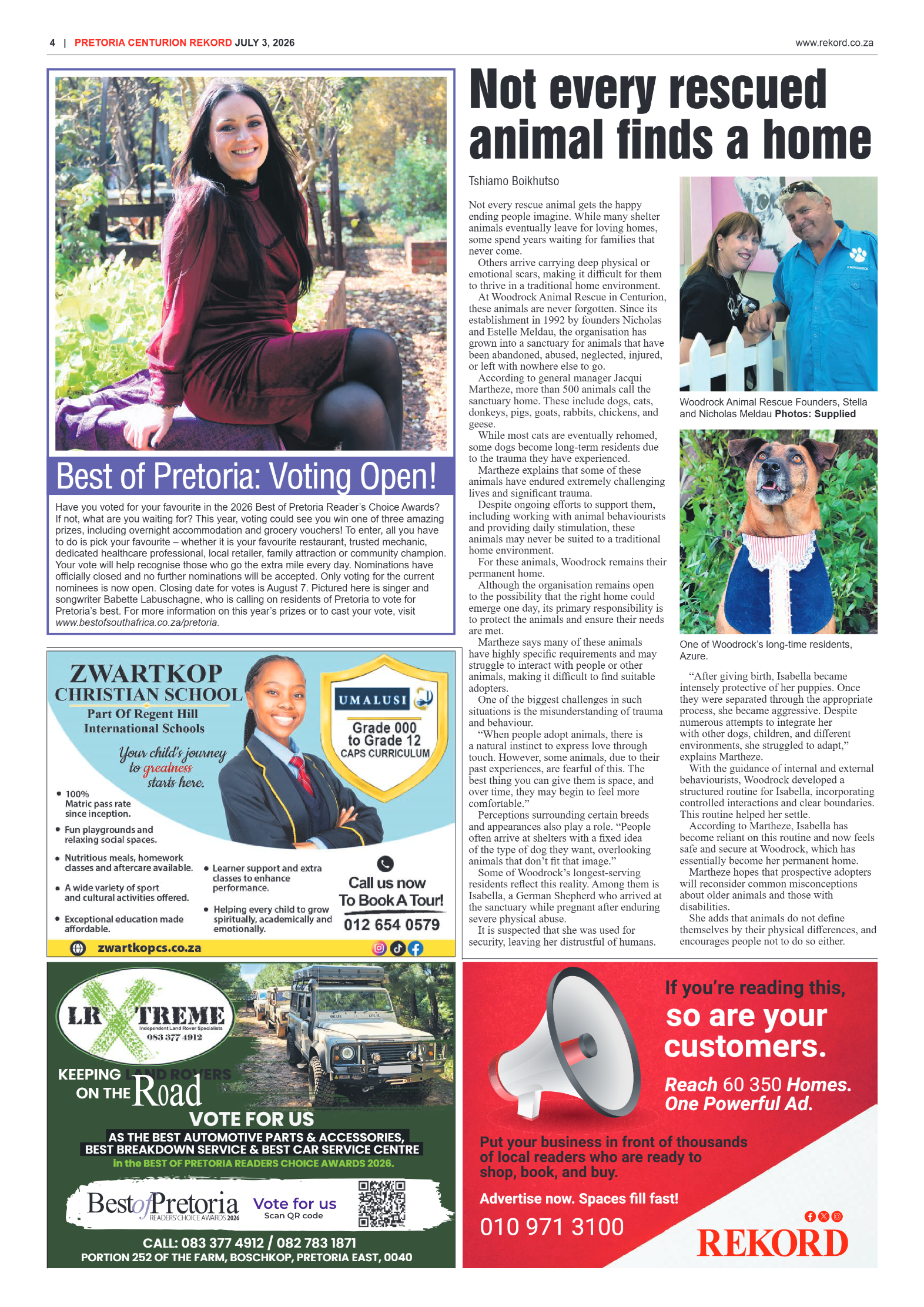 Rekord Centurion 3 July 2026 page 4