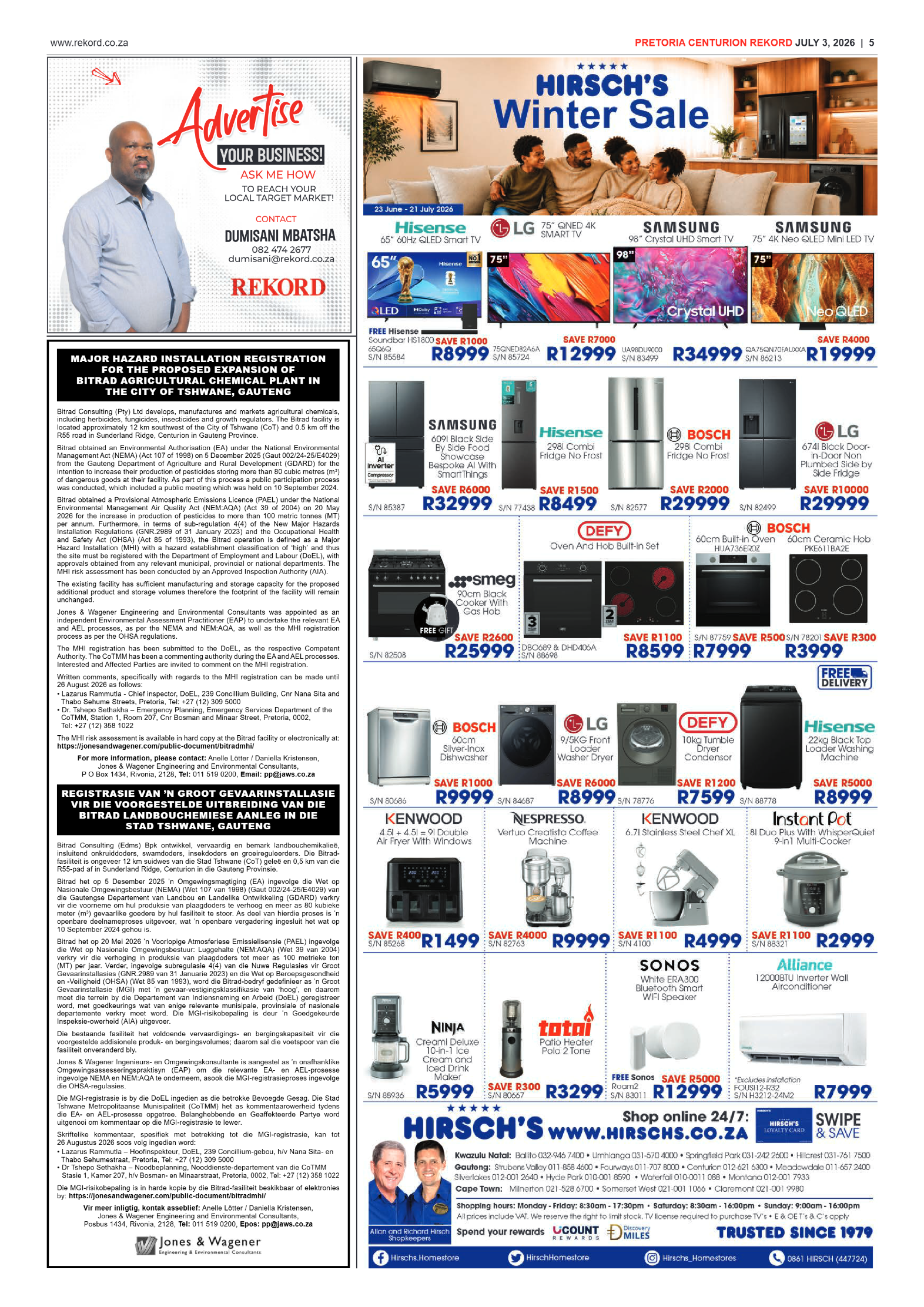 Rekord Centurion 3 July 2026 page 5