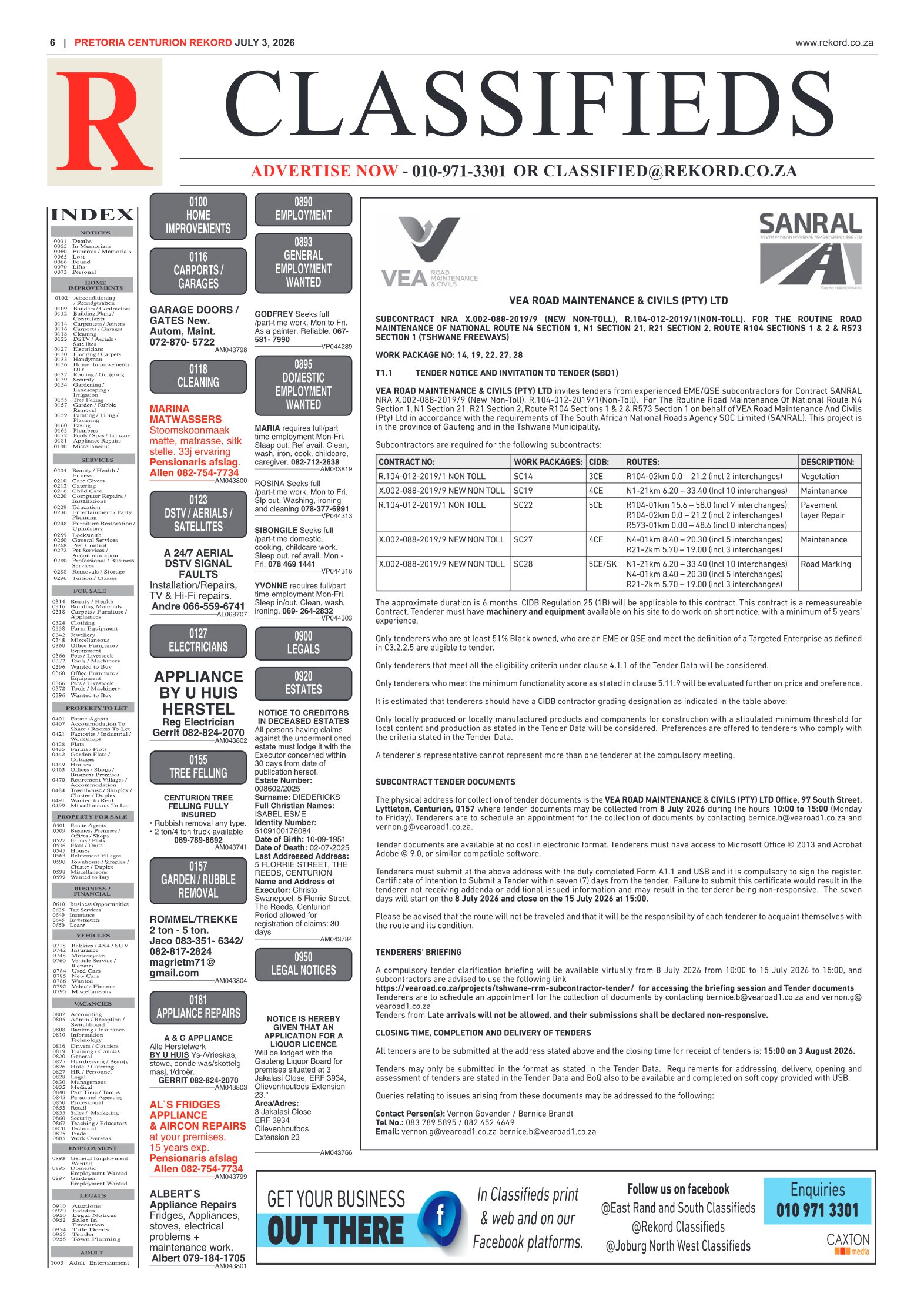 Rekord Centurion 3 July 2026 page 6