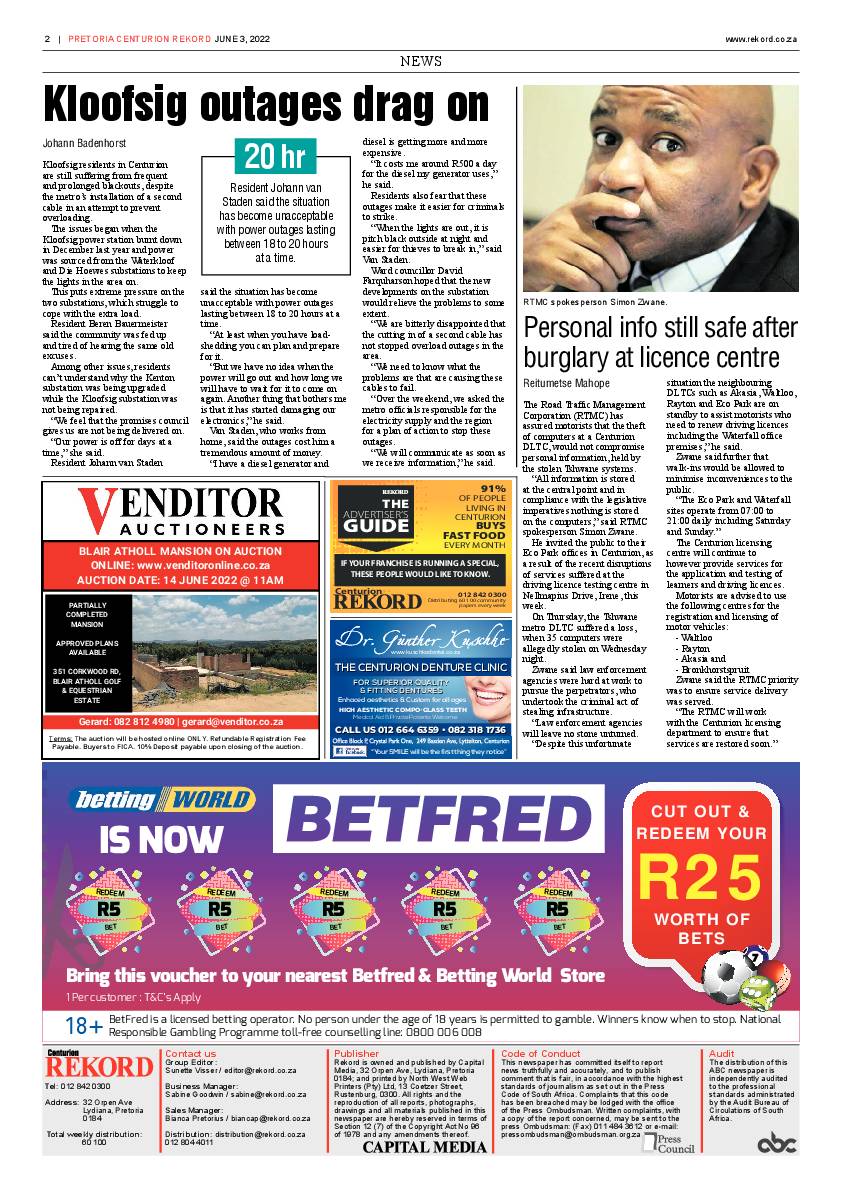 Rekord Centurion 3 June 2022 page 2