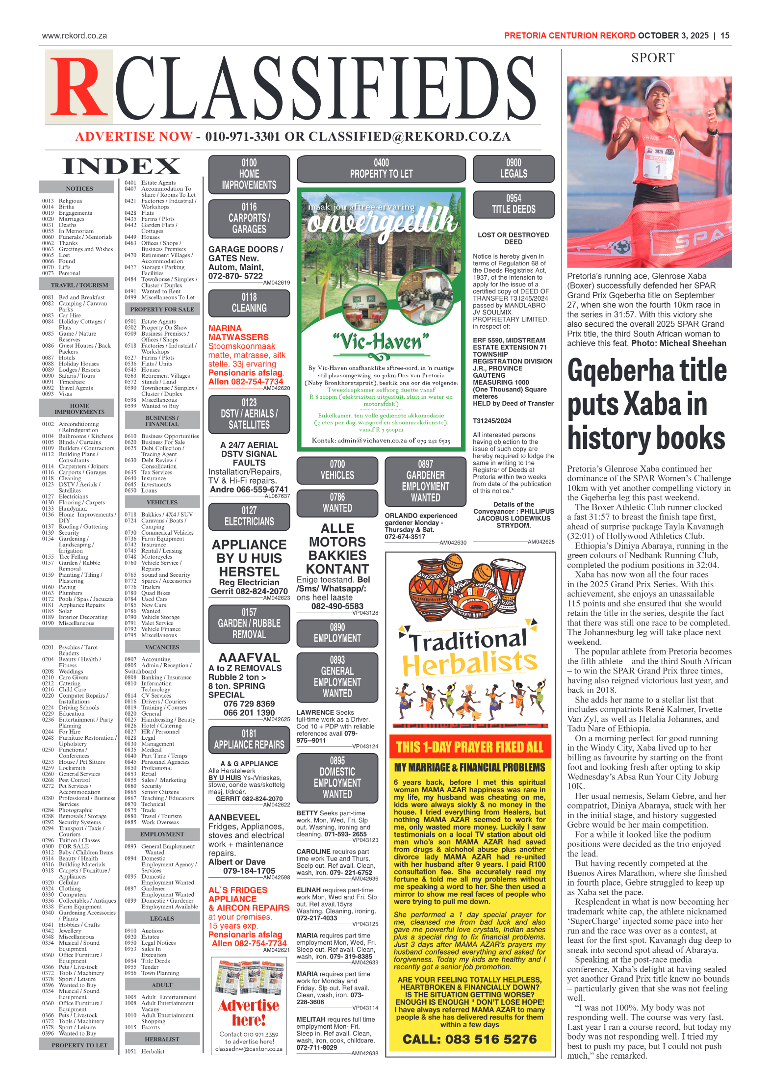 Rekord Centurion 3 October 2025 page 7