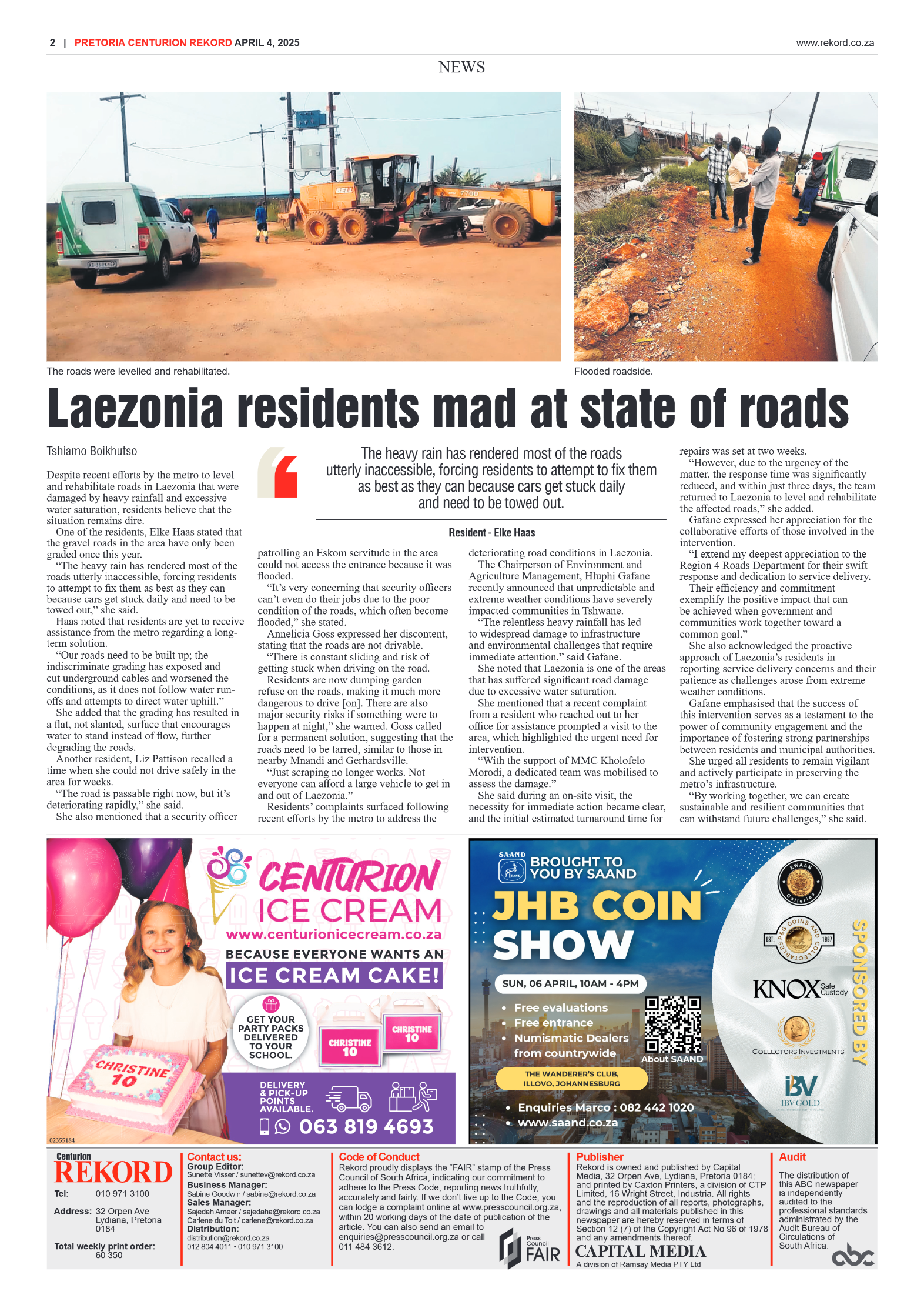 Rekord Centurion 4 April 2025 page 2