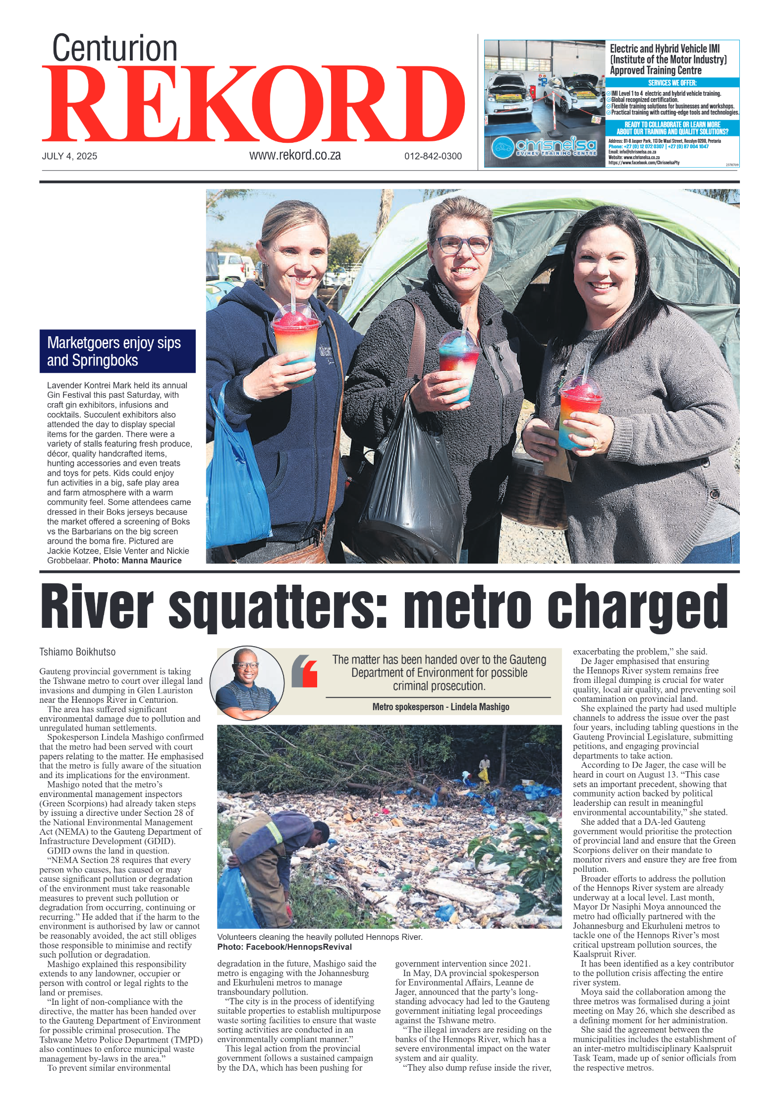 Rekord Centurion 4 July 2025 page 1