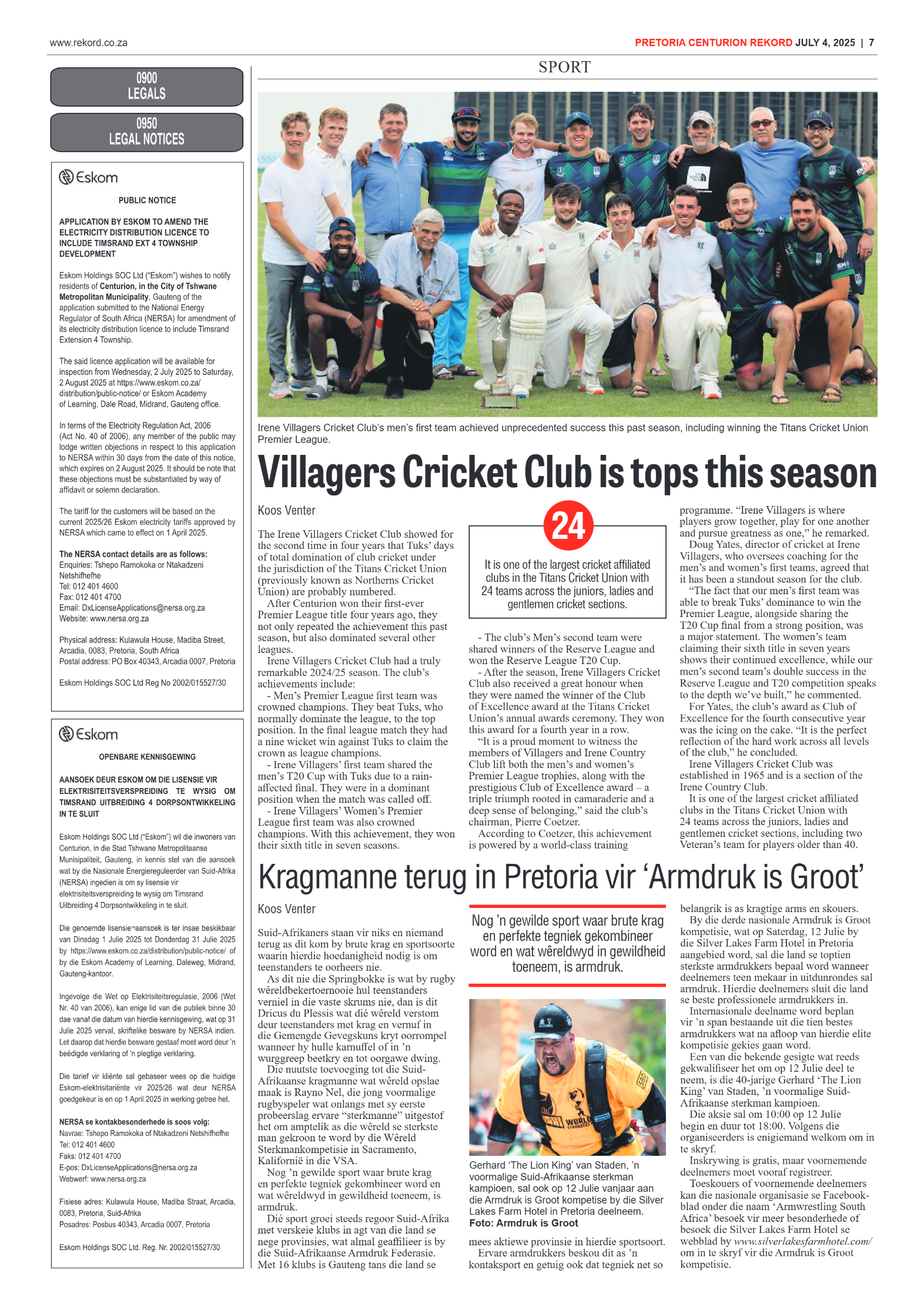 Rekord Centurion 4 July 2025 page 7