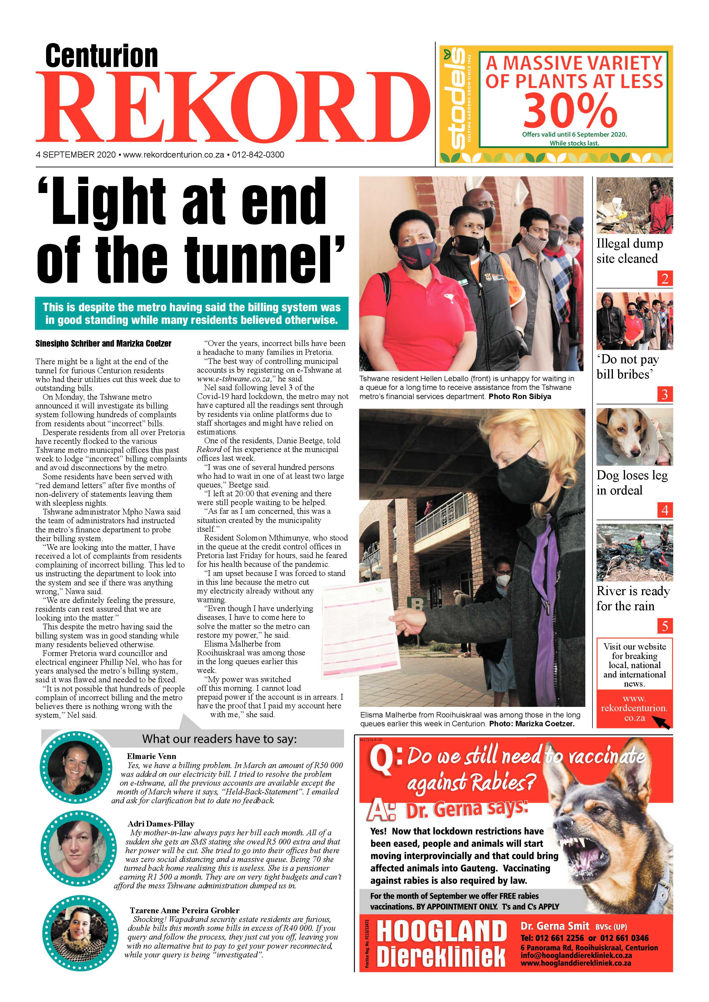 Rekord Centurion 4 September 2020 page 1