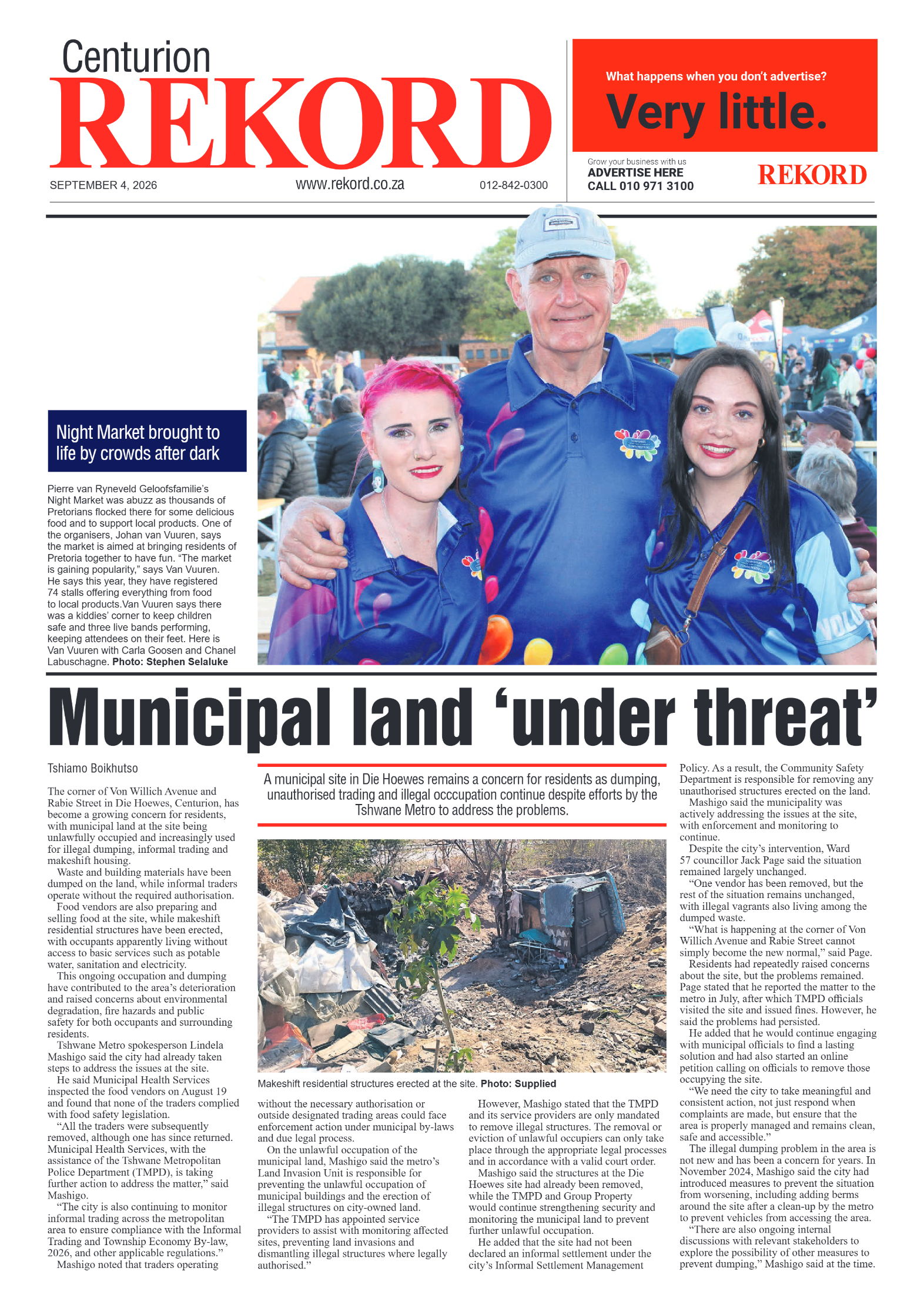 Rekord Centurion 4 September 2026 page 1