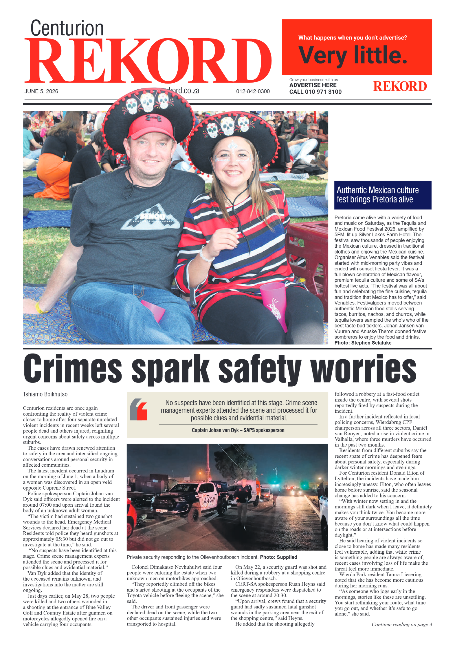 Rekord Centurion 5 June 2026 page 1