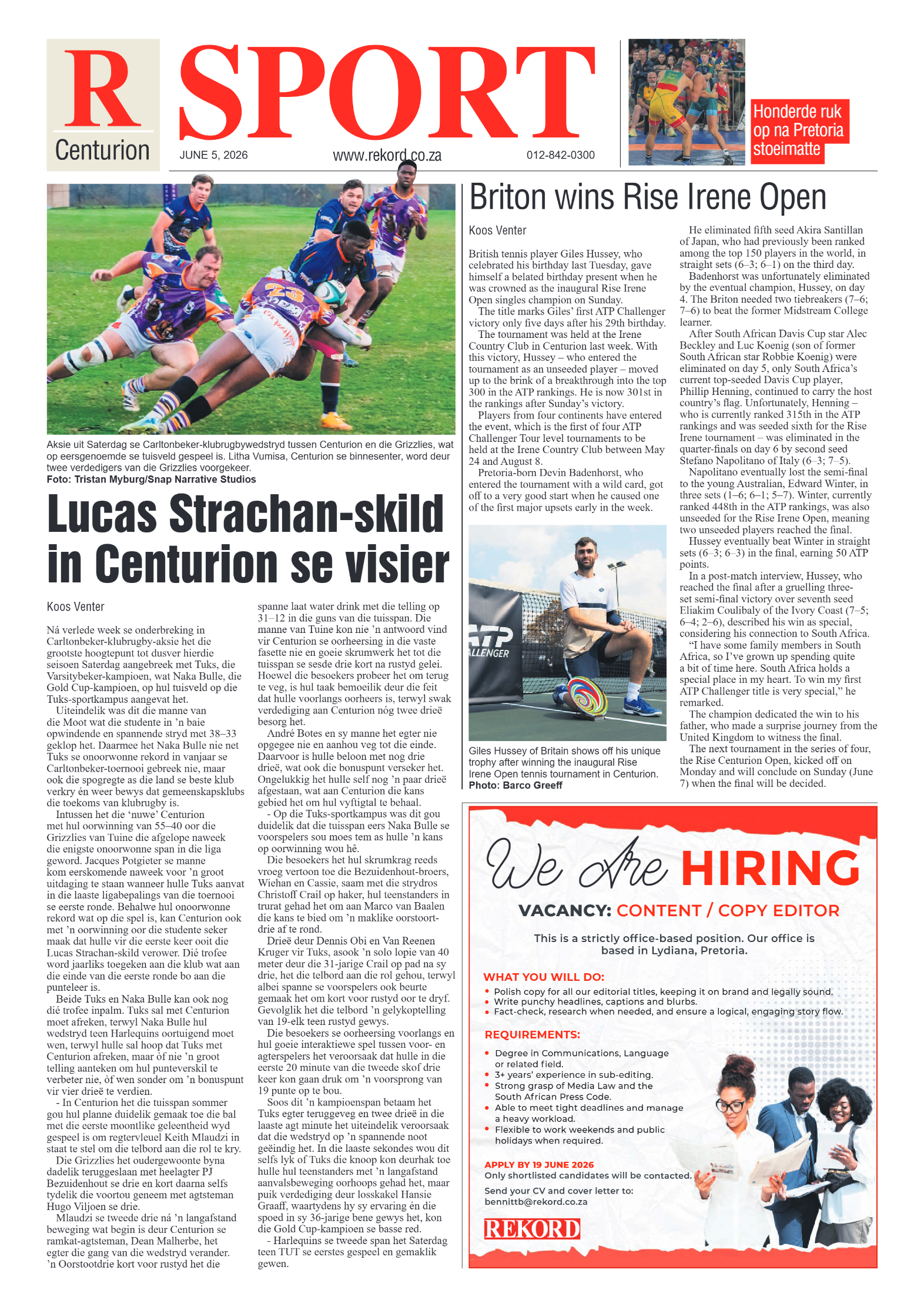 Rekord Centurion 5 June 2026 page 8
