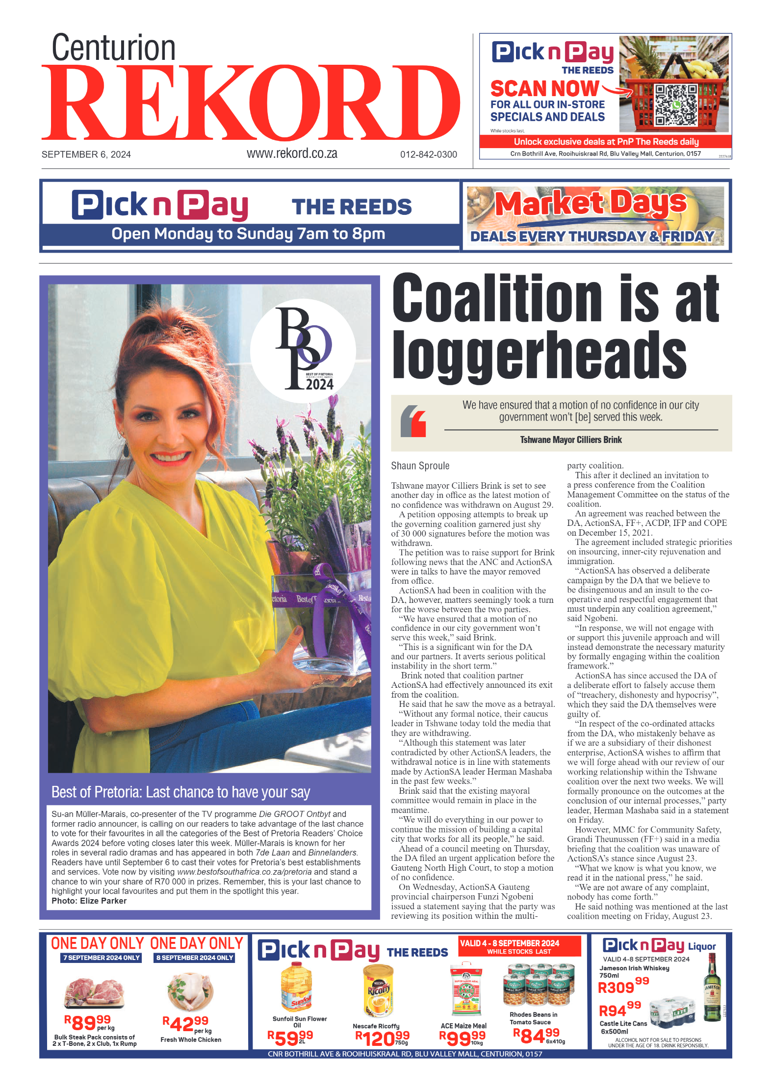 Rekord Centurion 6 September 2024 page 1