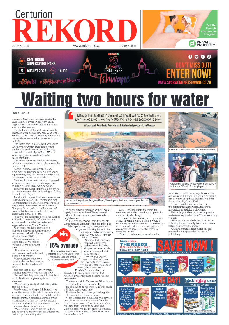 Rekord Centurion 7 July 2023 page 1