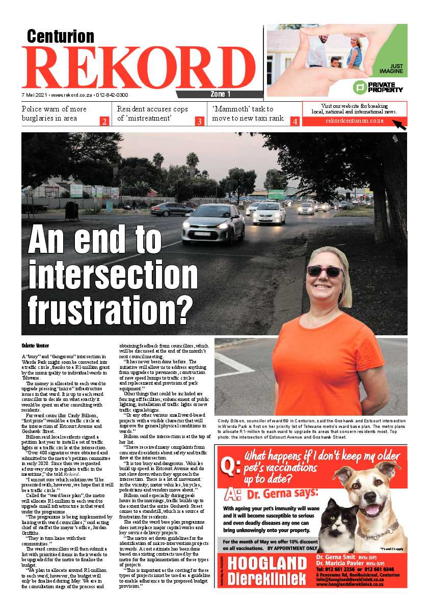 Rekord Centurion 7 May 2021 page 1