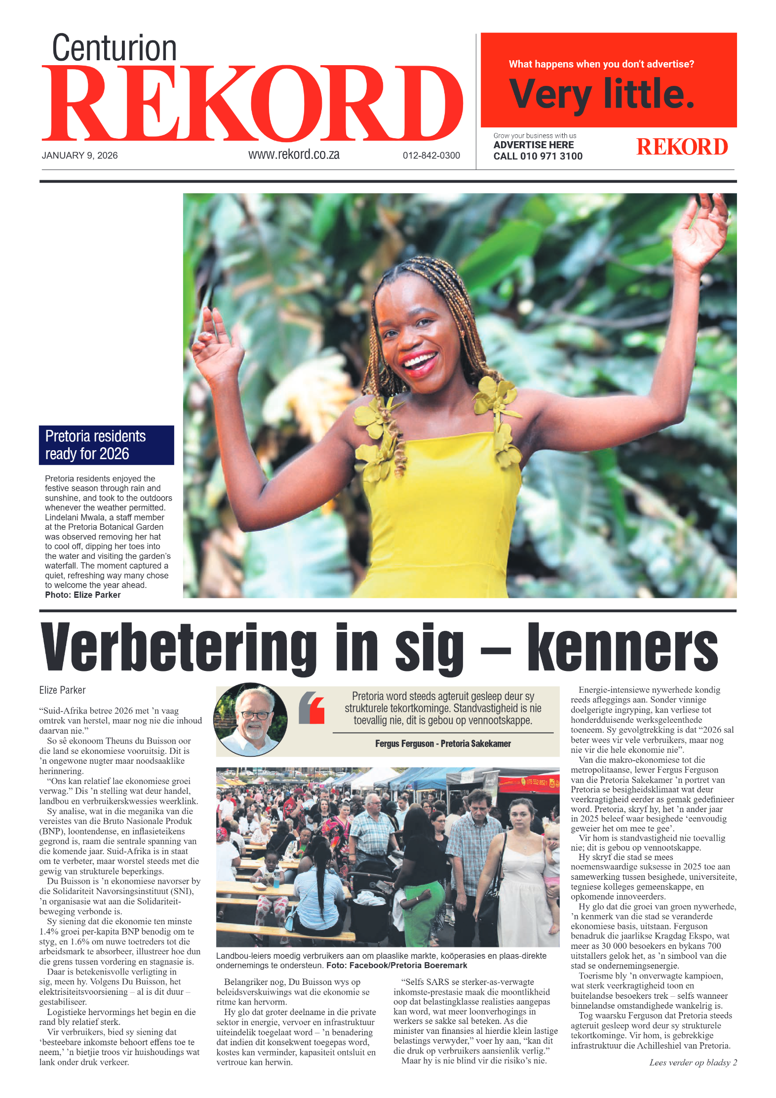 Rekord Centurion 9 January 2026 page 1