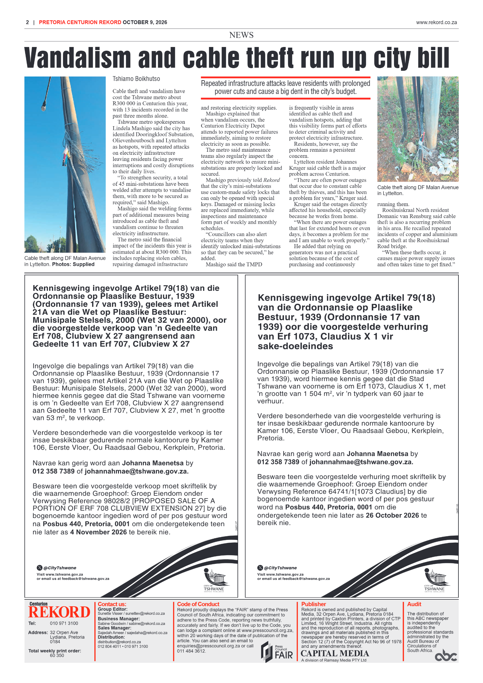 Rekord Centurion – 9 October 2026 page 4