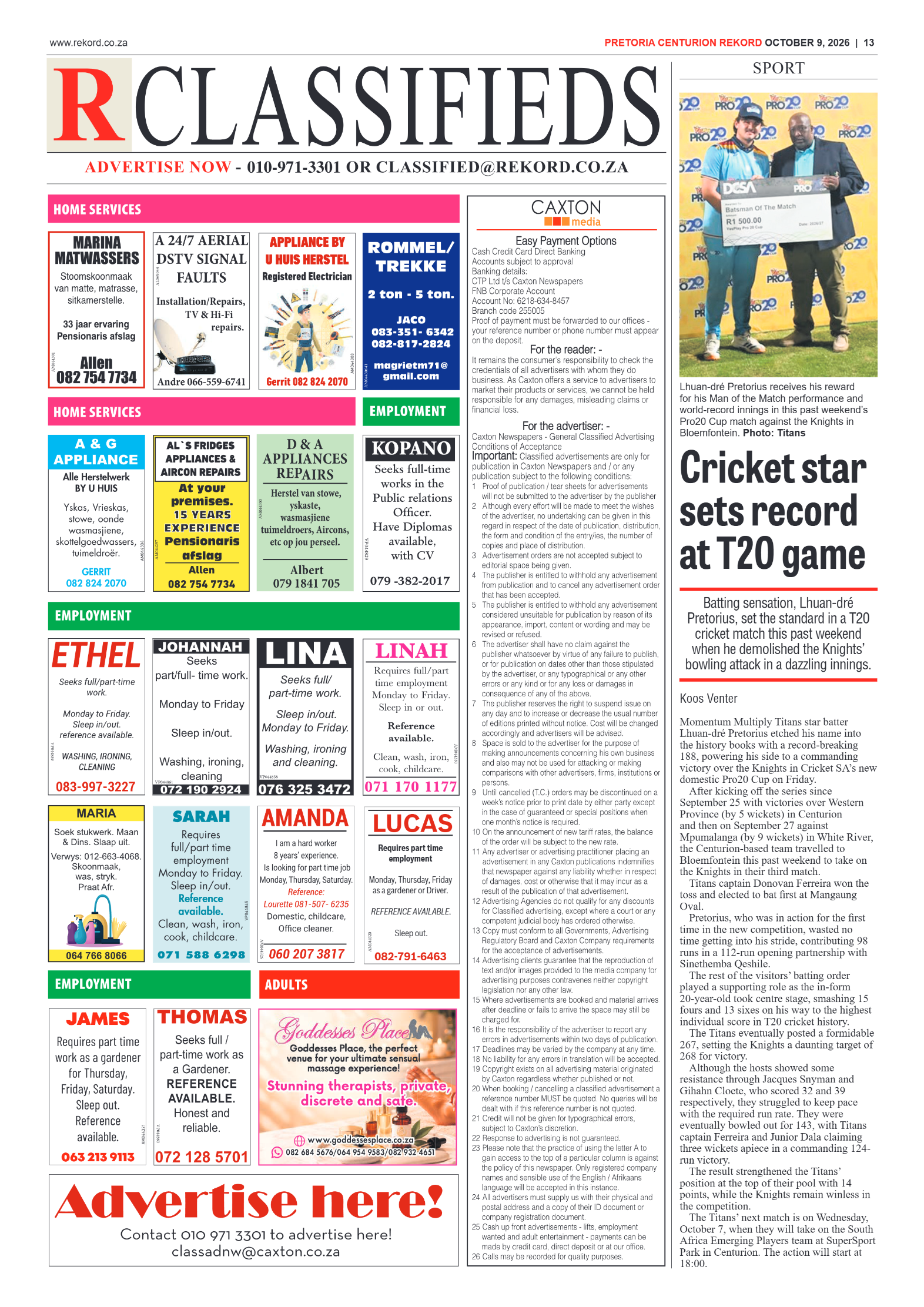 Rekord Centurion – 9 October 2026 page 7