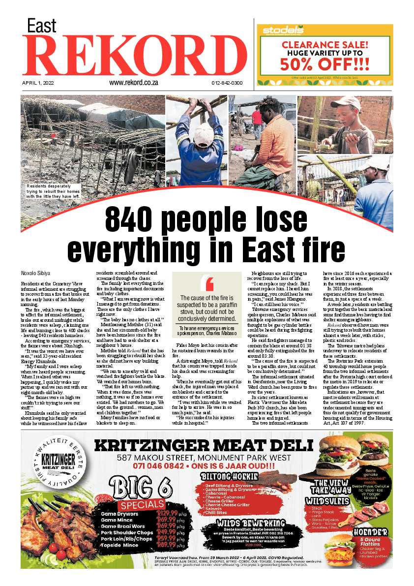 Rekord East 01 April 2022 page 1