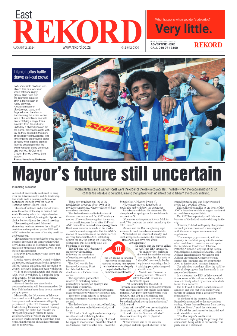 Rekord East 02 August 2024 page 1