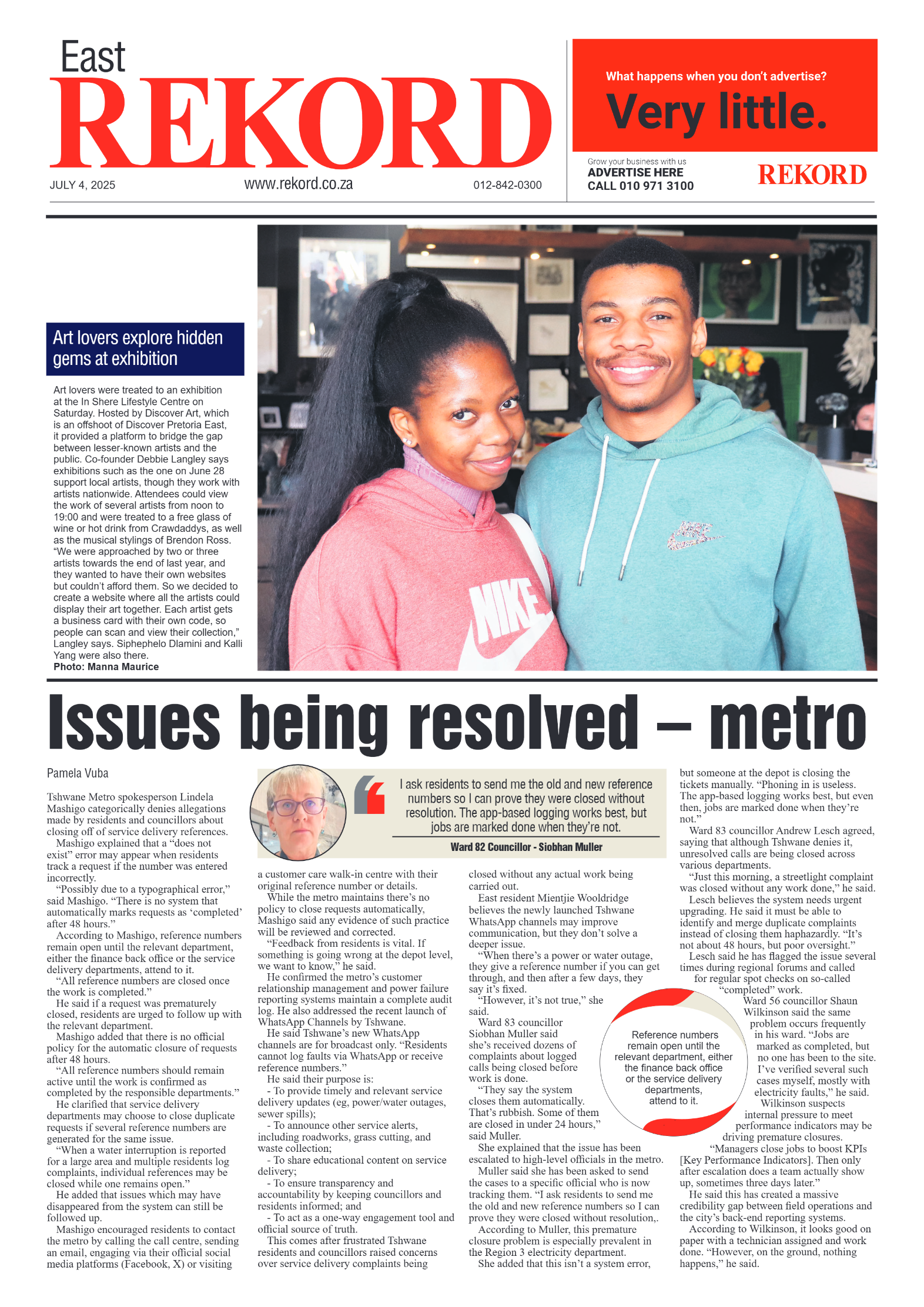 Rekord East 04 July 2025 page 1