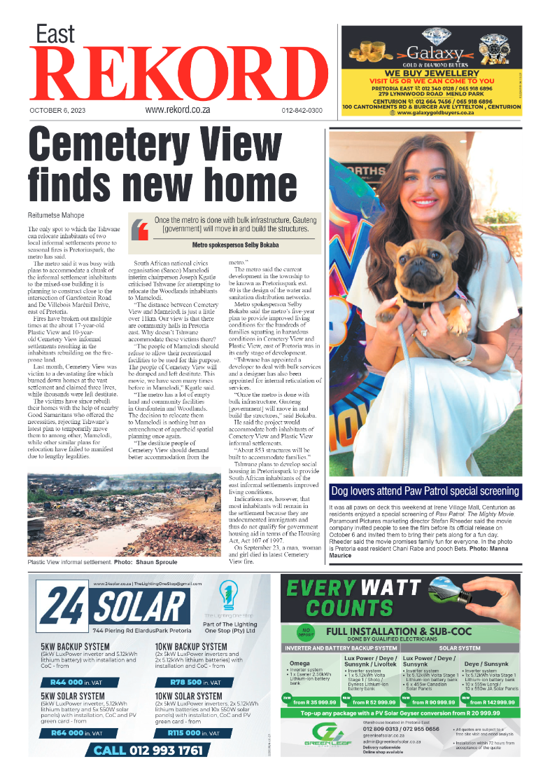 Rekord East 06 October 2023 page 1