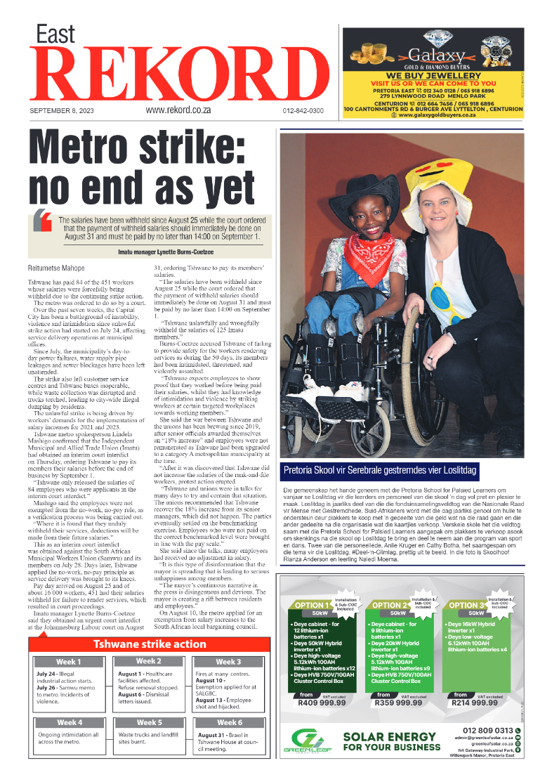 Rekord East 08  September 2023 page 1