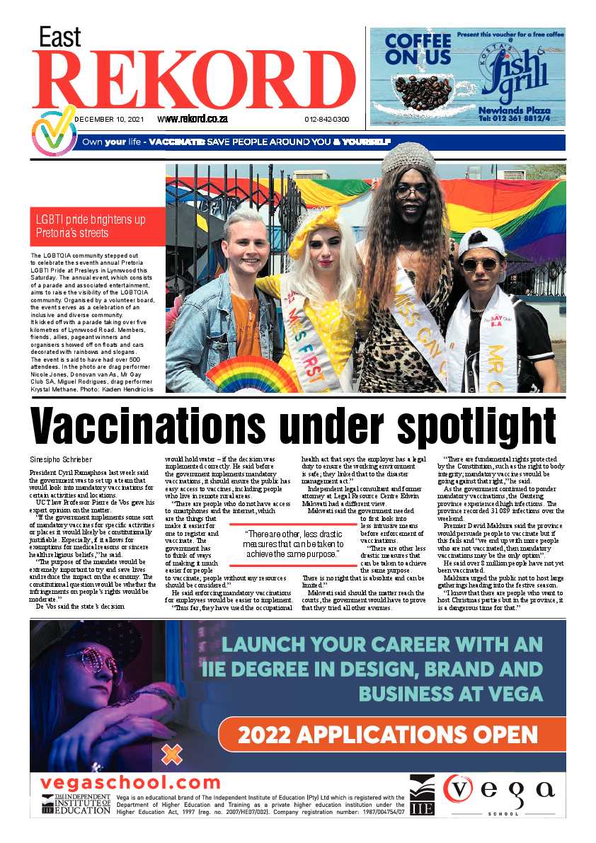 Rekord East 10 December 2021 page 1