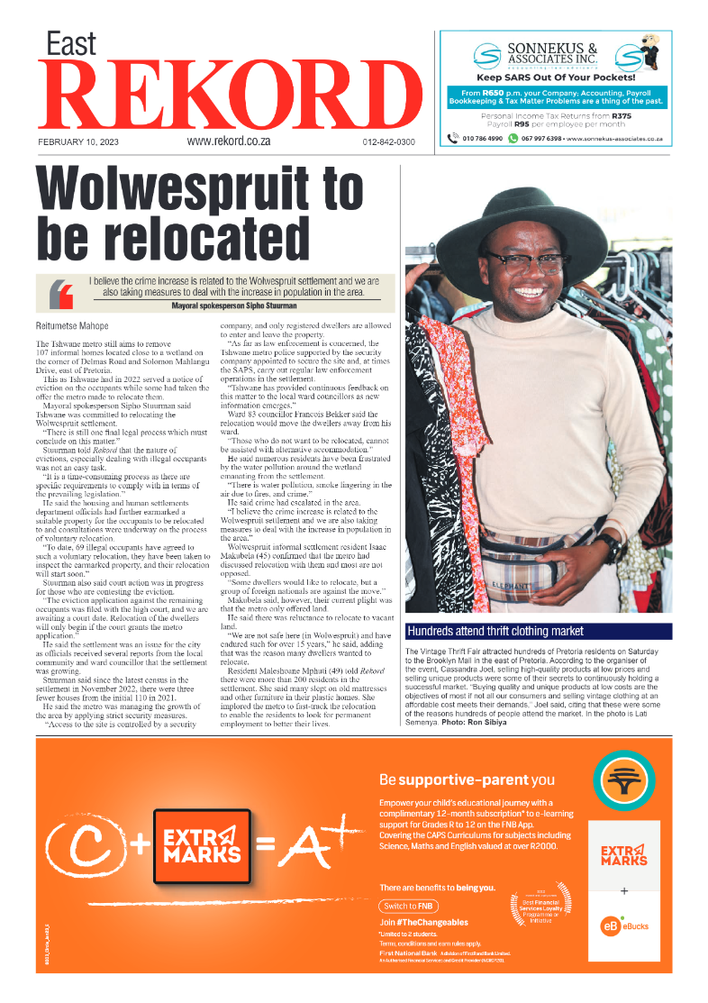 Rekord  East 10 February 2023 page 1