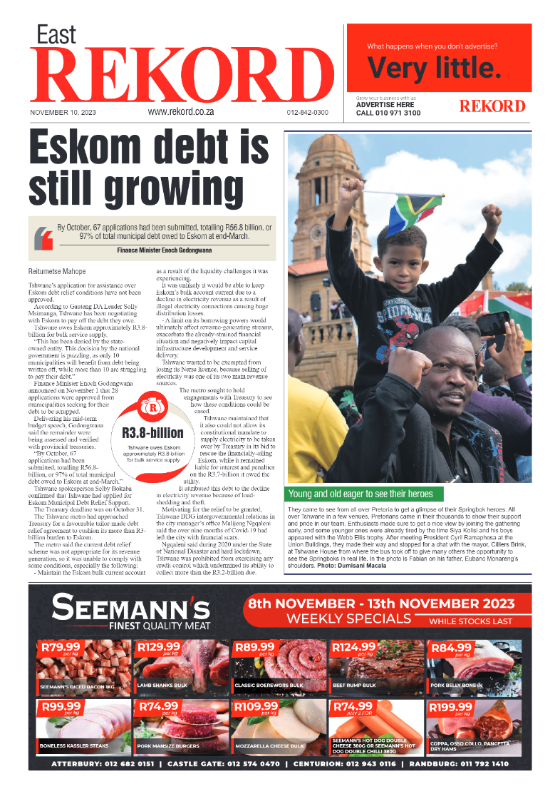 Rekord East 10 November 2023 page 1