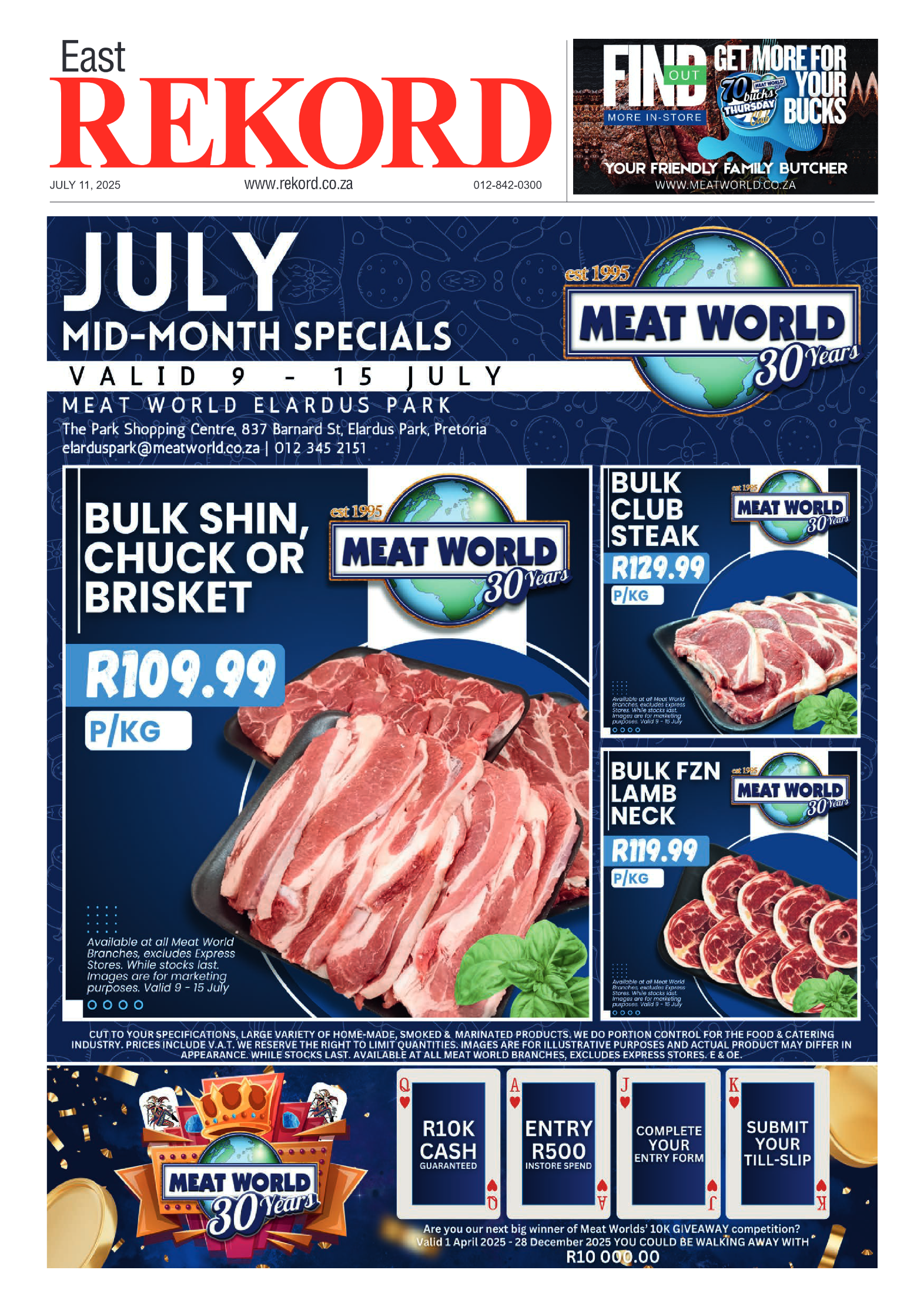 Rekord East 11 July 2025 page 1