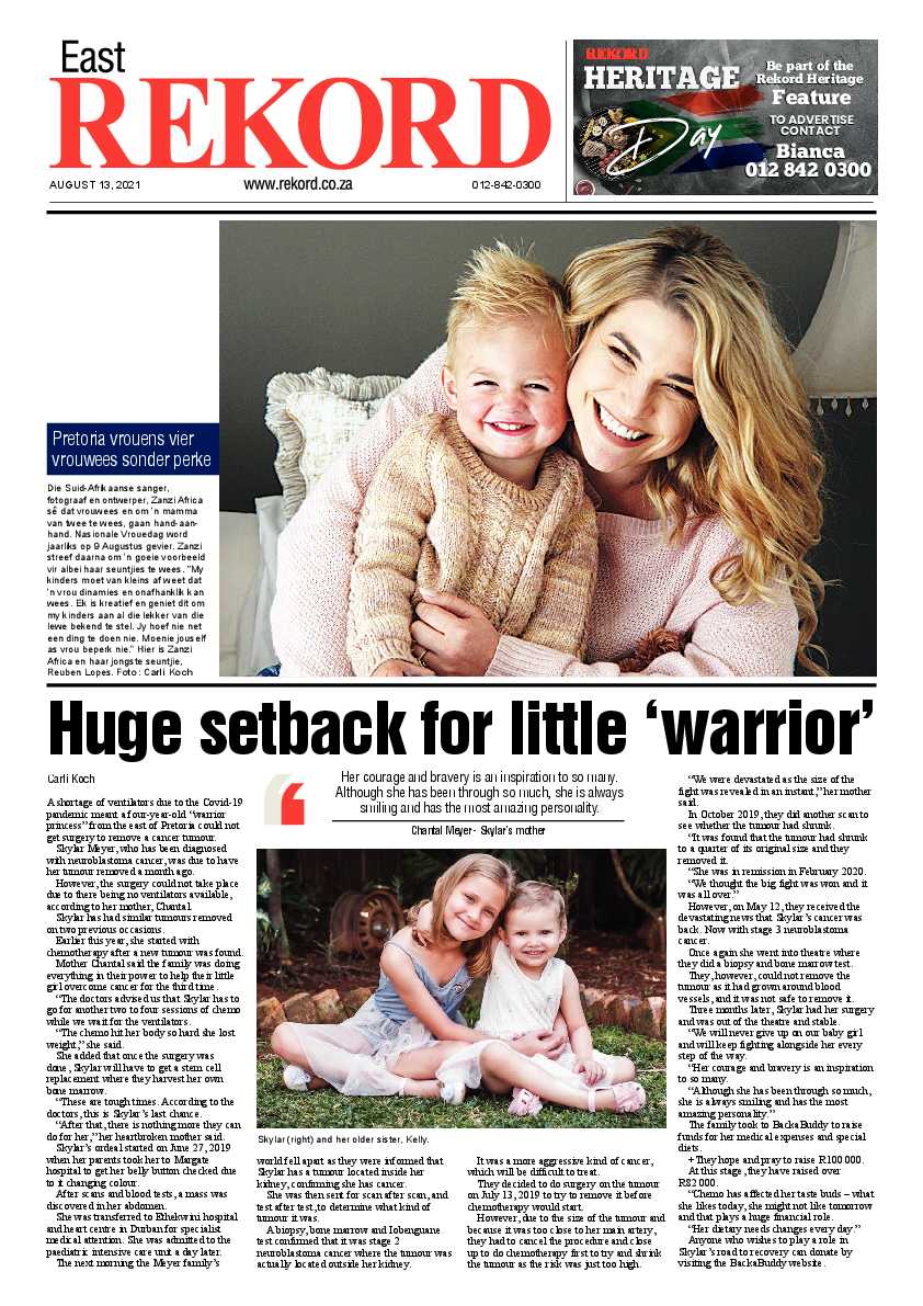 Rekord East 13 August 2021 page 1