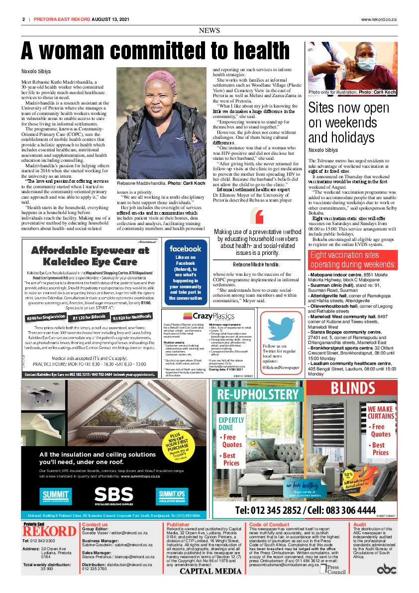 Rekord East 13 August 2021 page 2