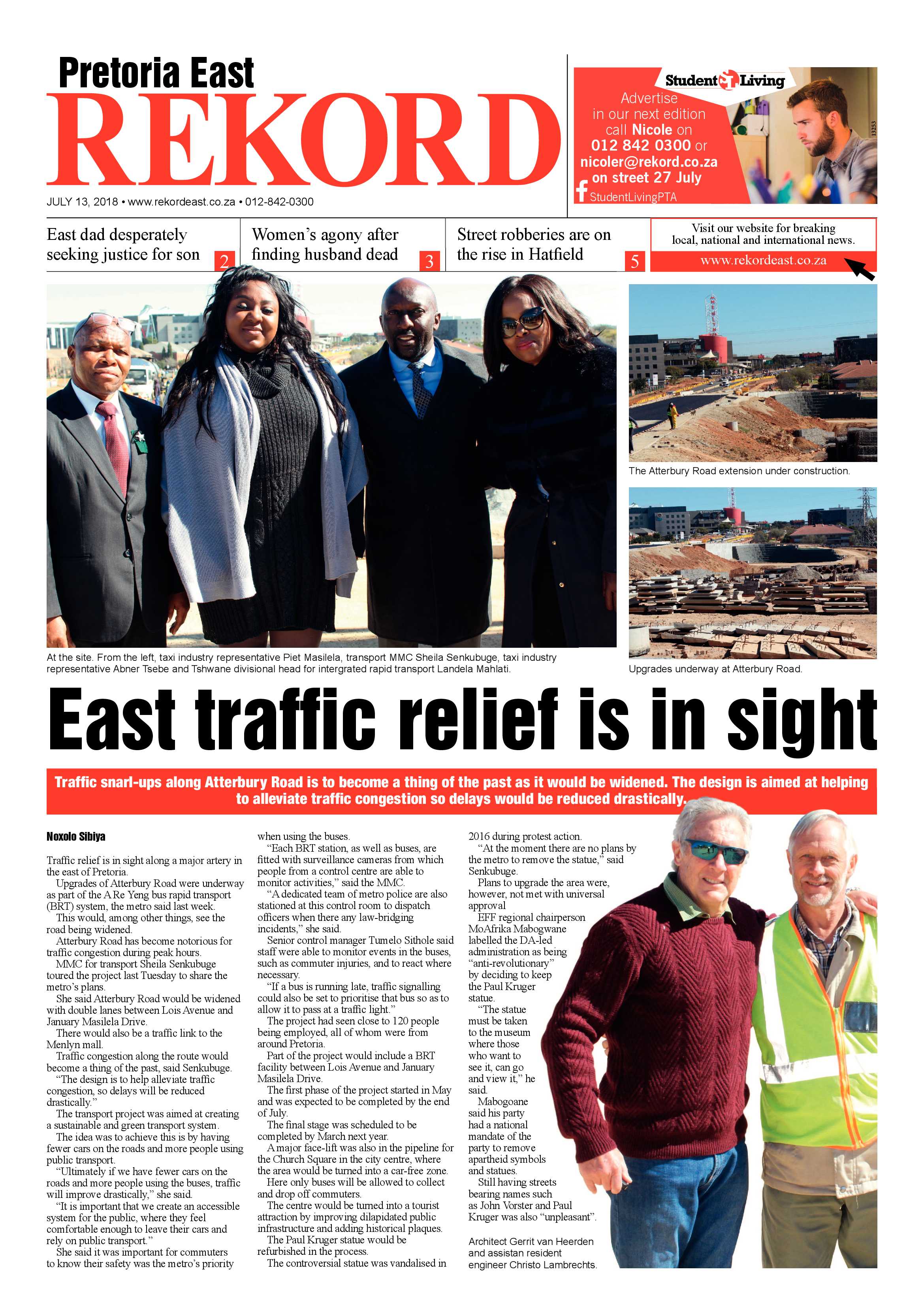Rekord East 13 July 2018 page 1