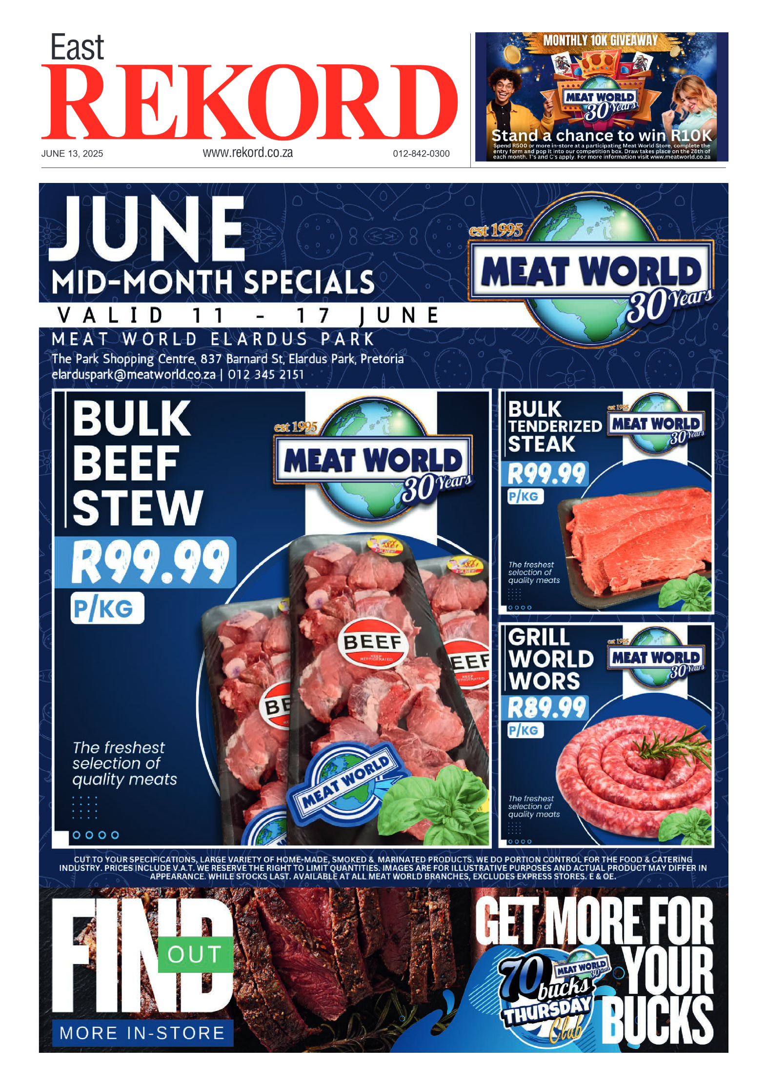 Rekord East 13 June 2025 page 1