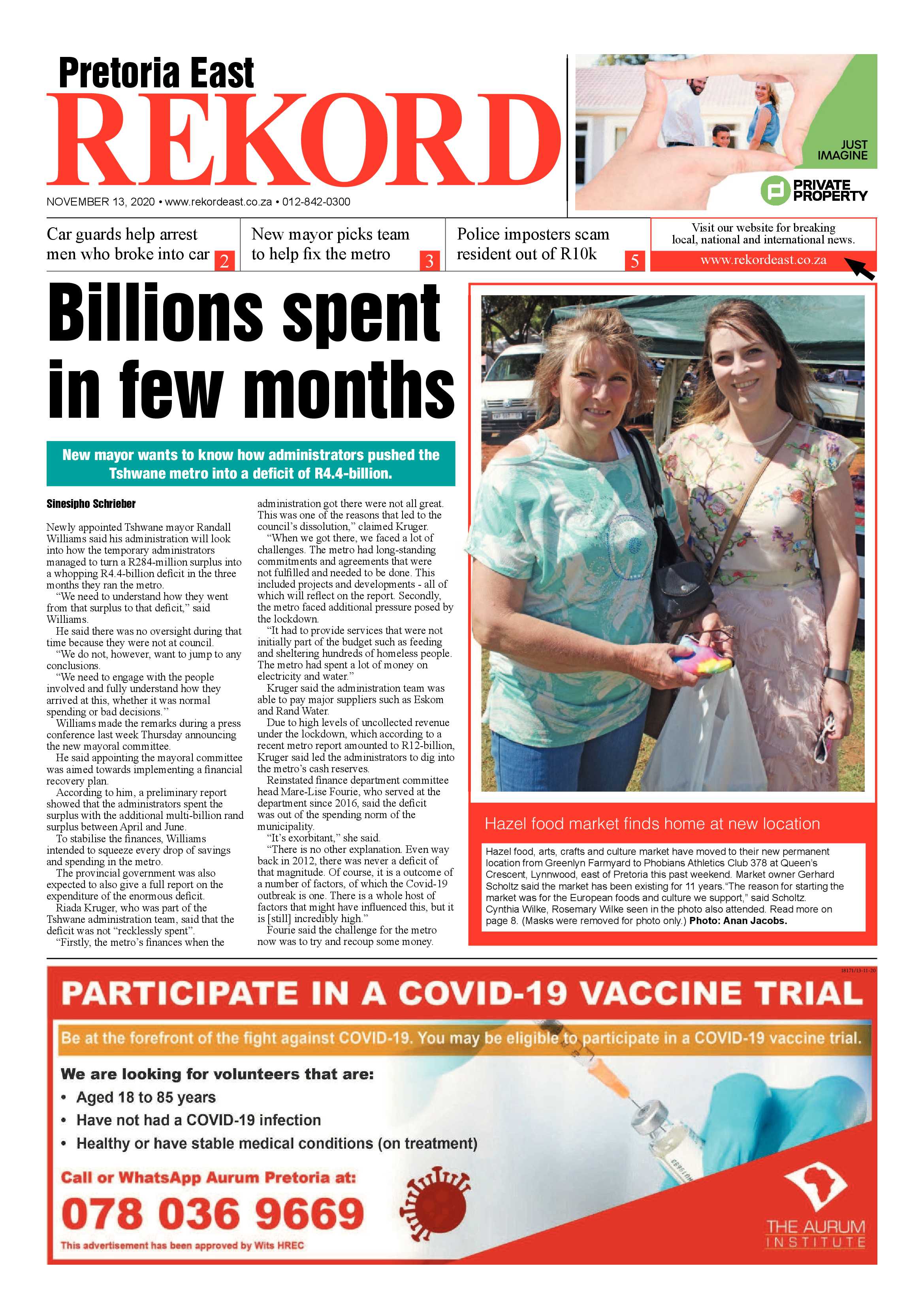 Rekord East 13 November 2020 page 1
