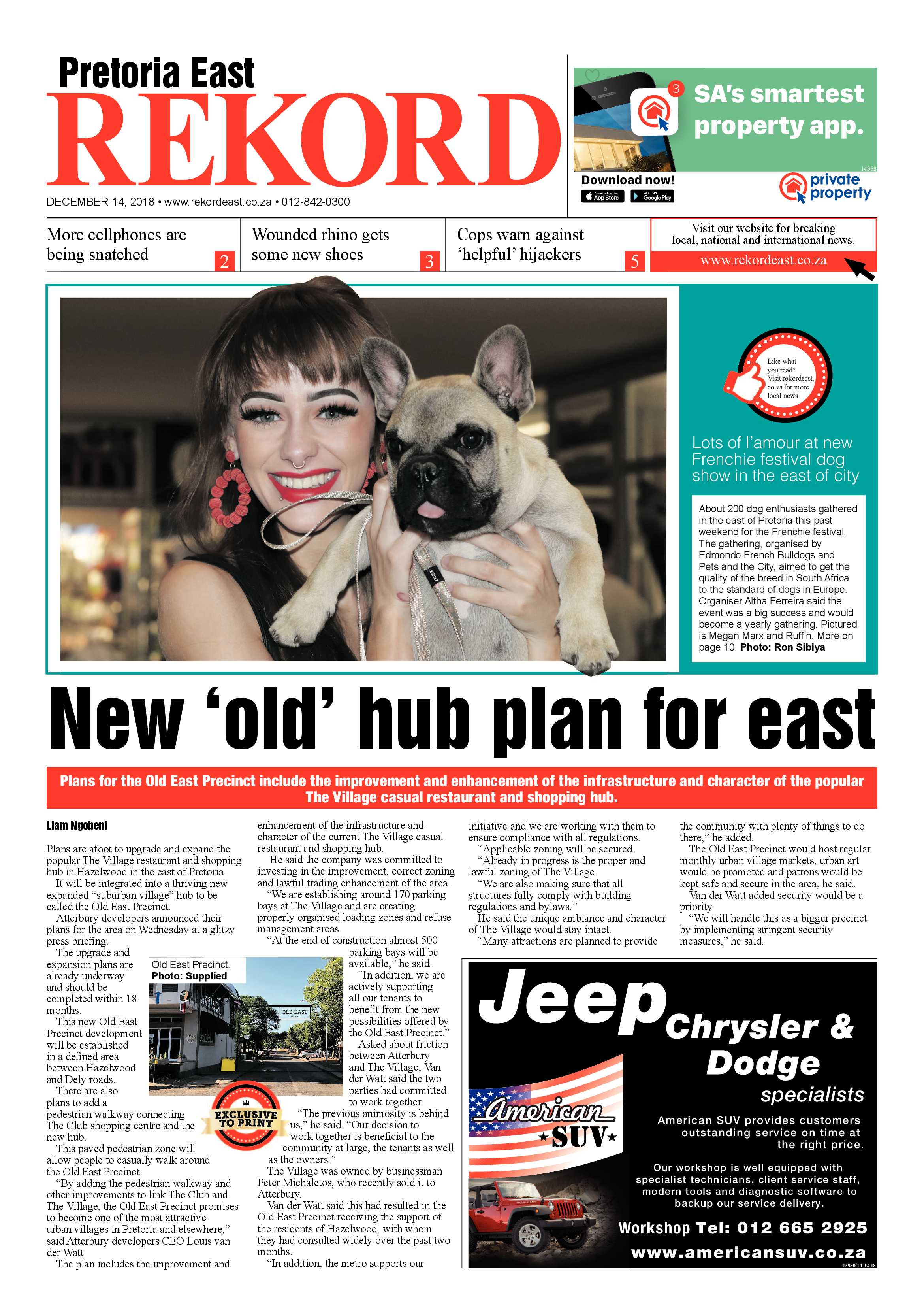 Rekord East 14 December 2018 page 1