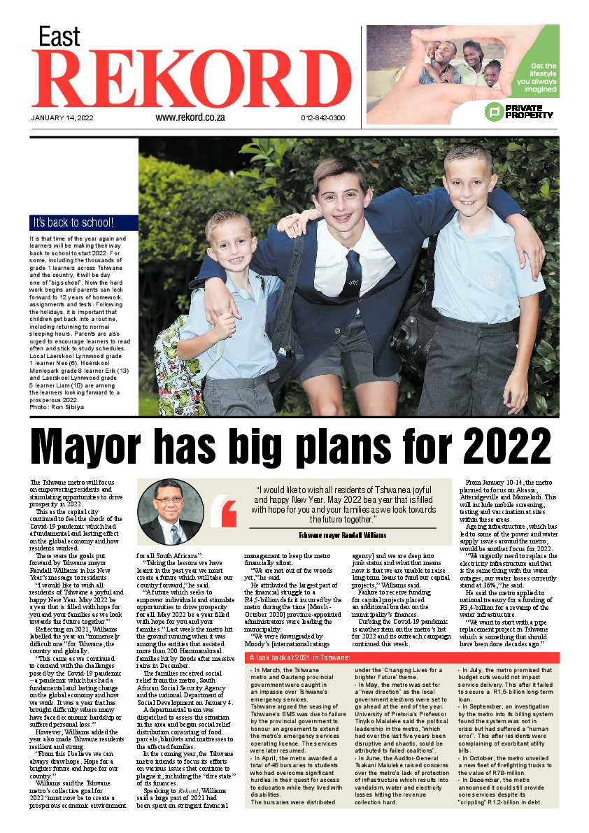 Rekord East 14 January 2022 page 1