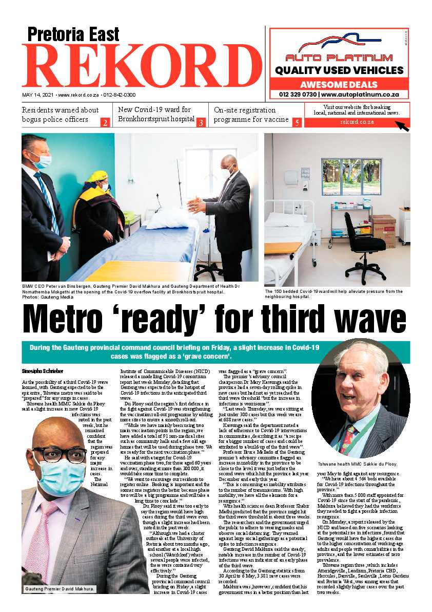 Rekord East 14 May 2021 page 1