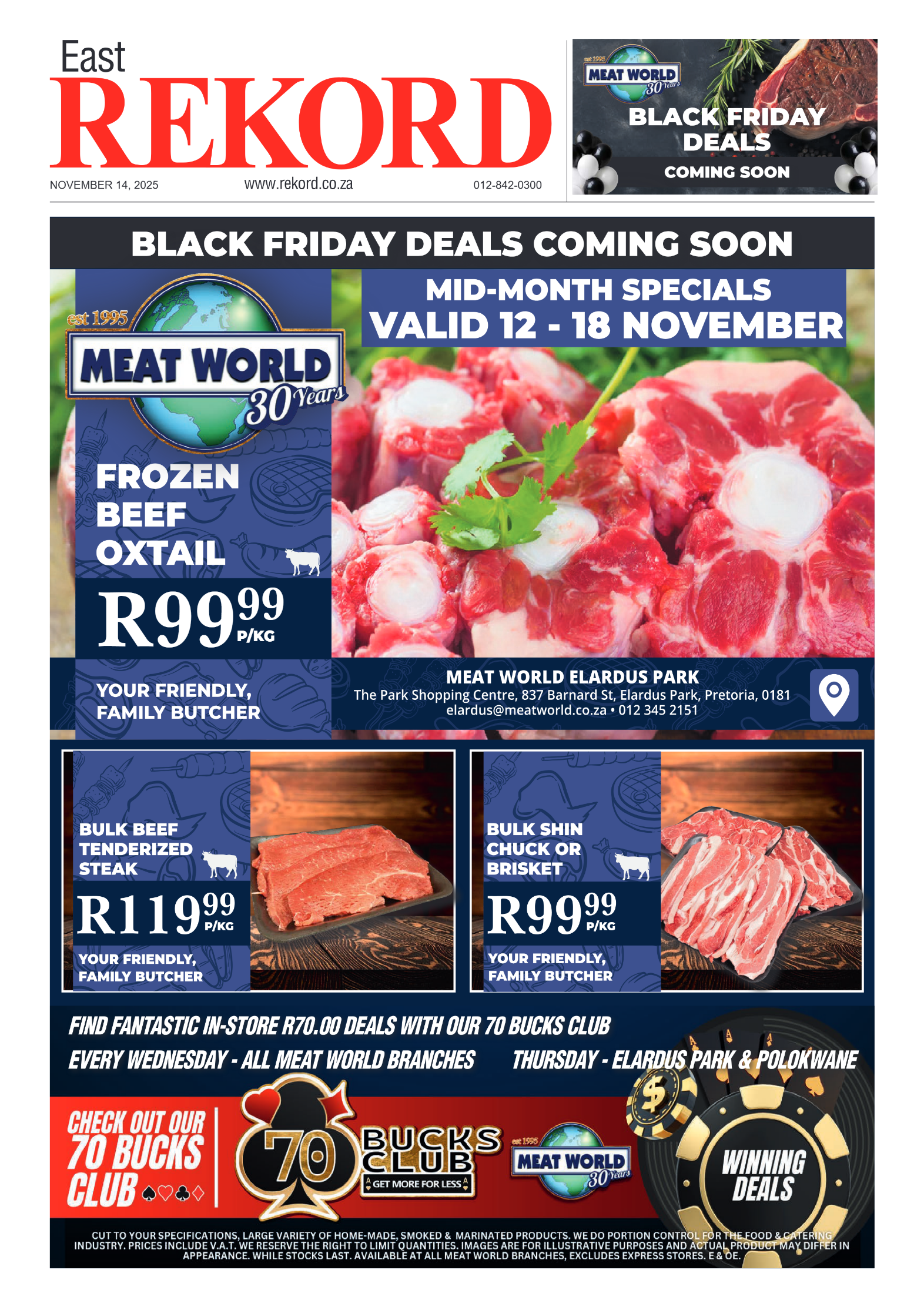 Rekord East 14 November 2025 page 1